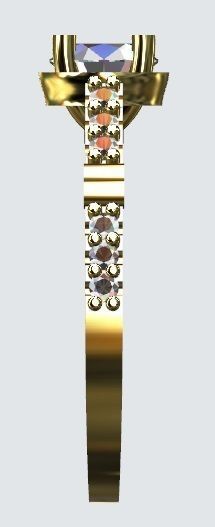 Engagement Ring 3D Model 3D print model_3