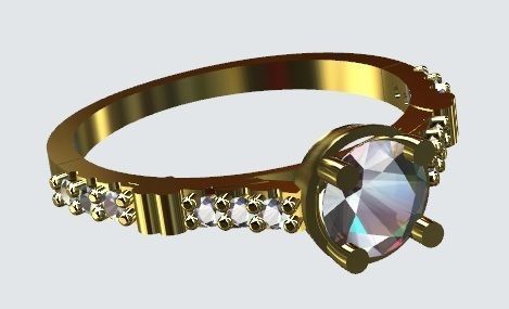 Engagement Ring 3D Model 3D print model_1