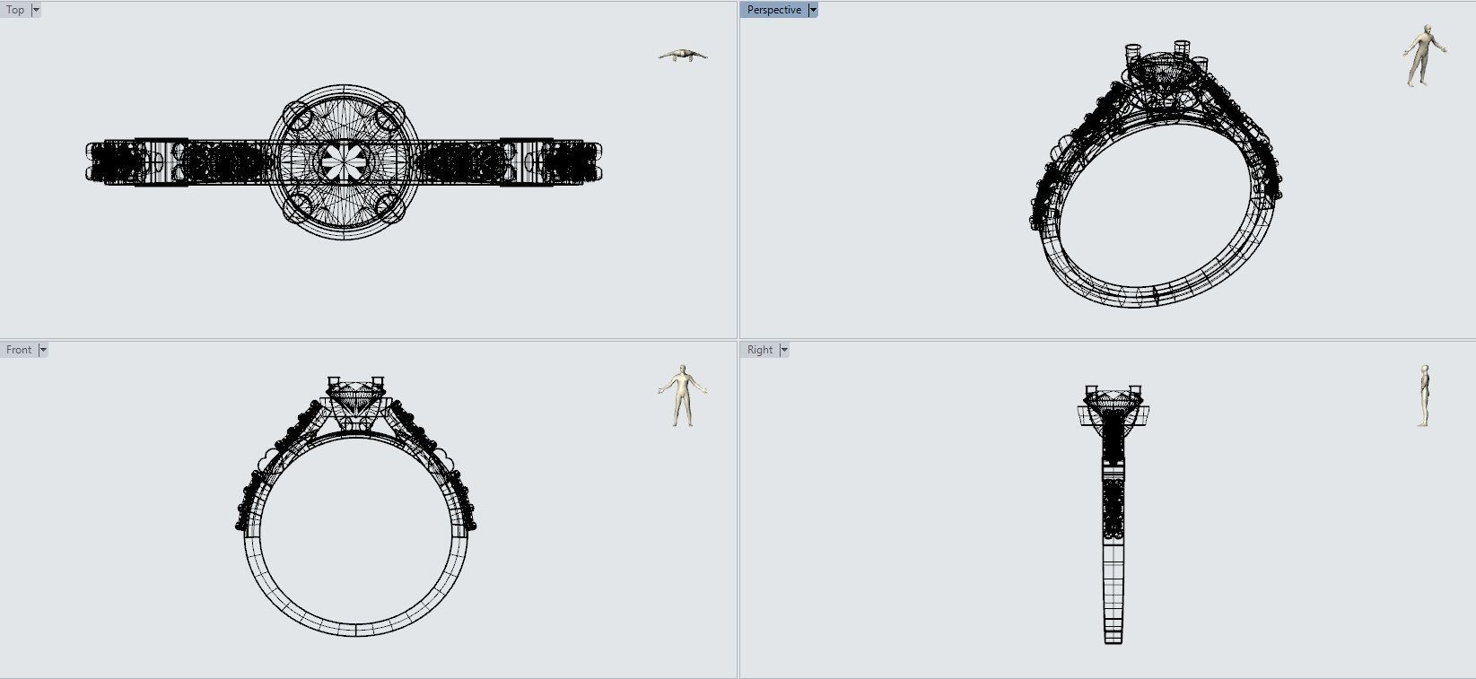 Engagement Ring 3D Model 3D print model_5