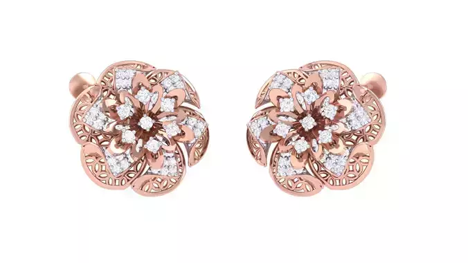 Women Earrings 3dm STL OBJ FBX Renders Details