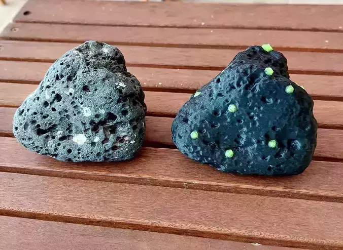 Vulcanic stone with or without christals 3D print model