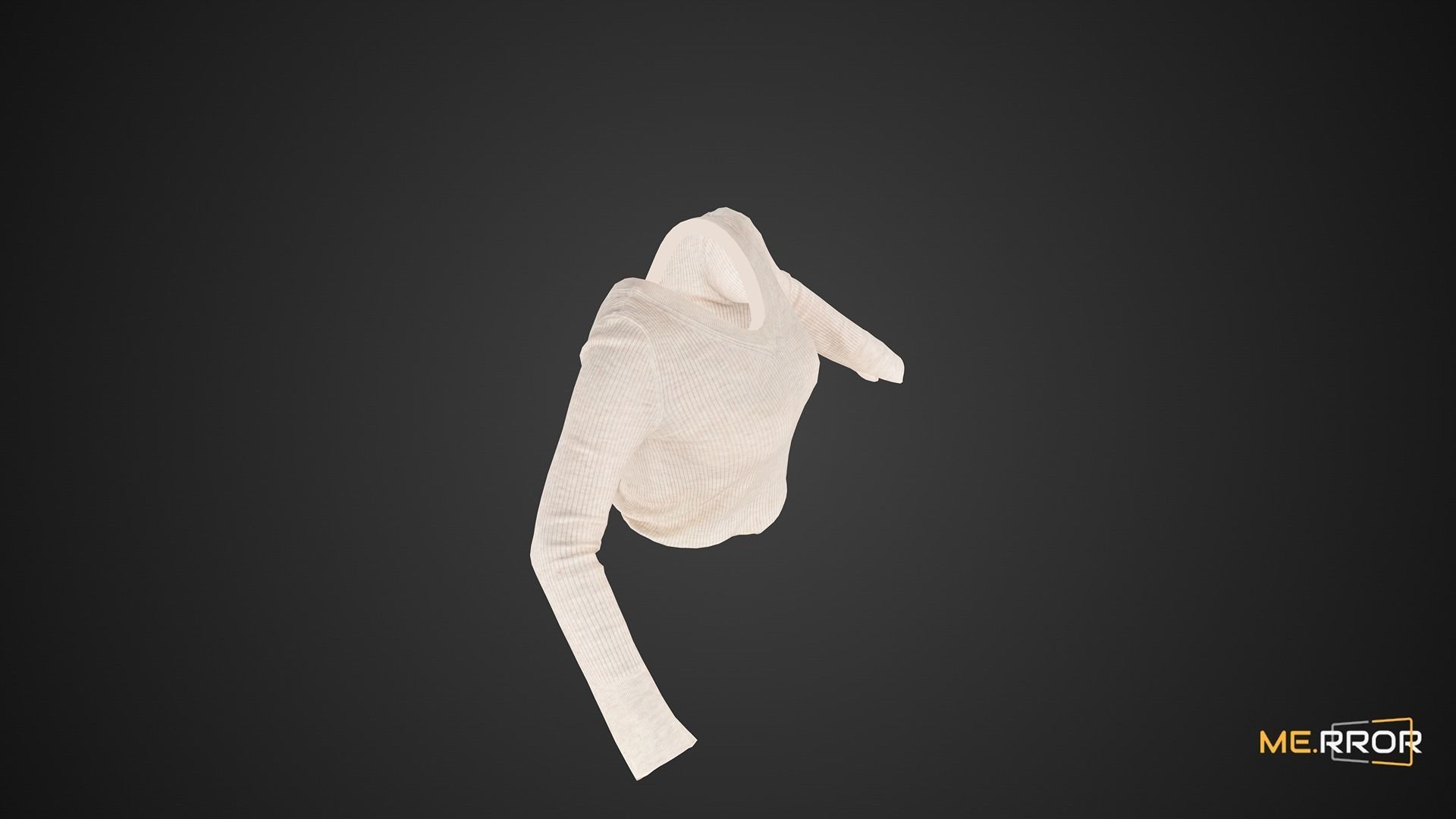 Game Ready Ivory Sweater Low-poly 3D model_4