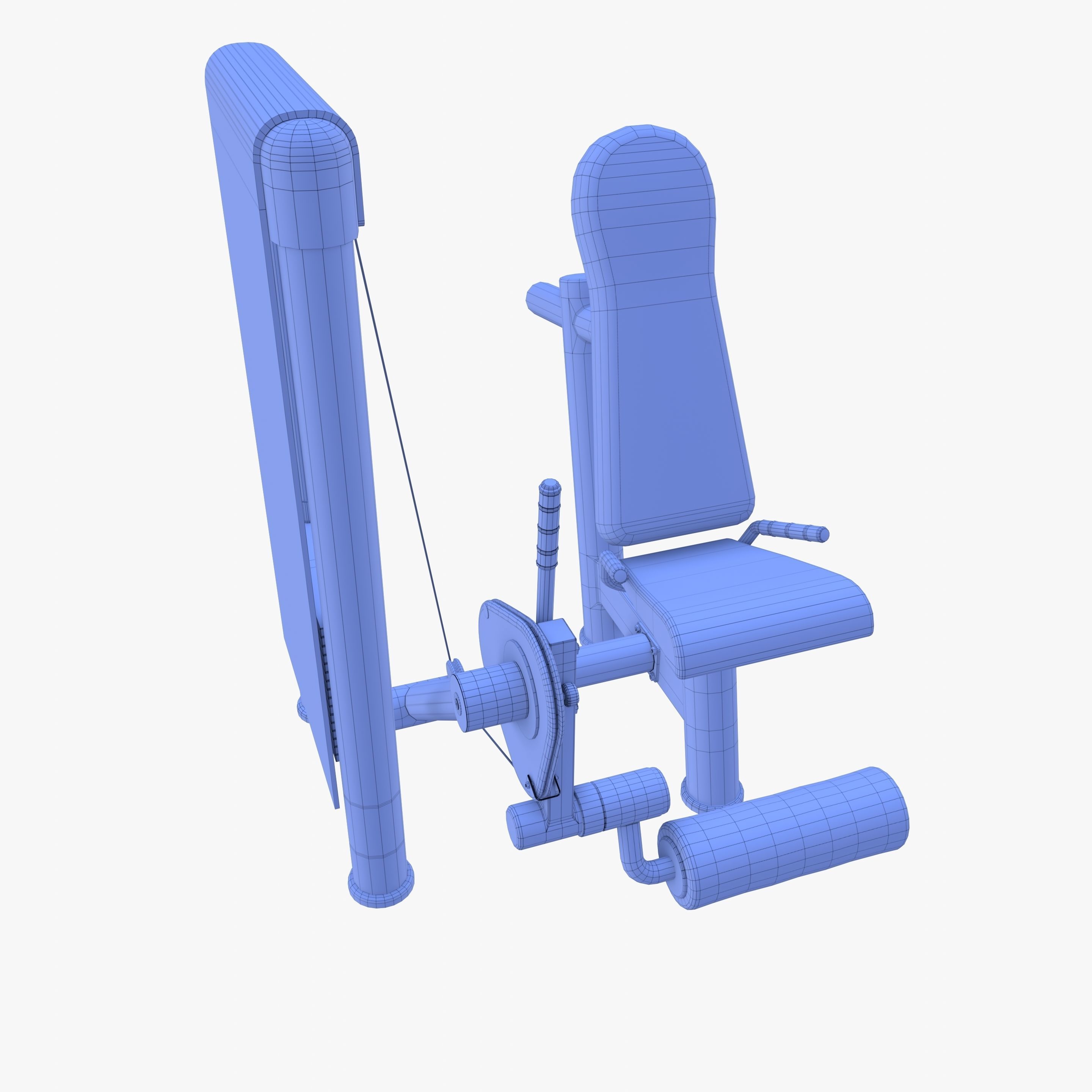 Leg extension machine 3D model_16