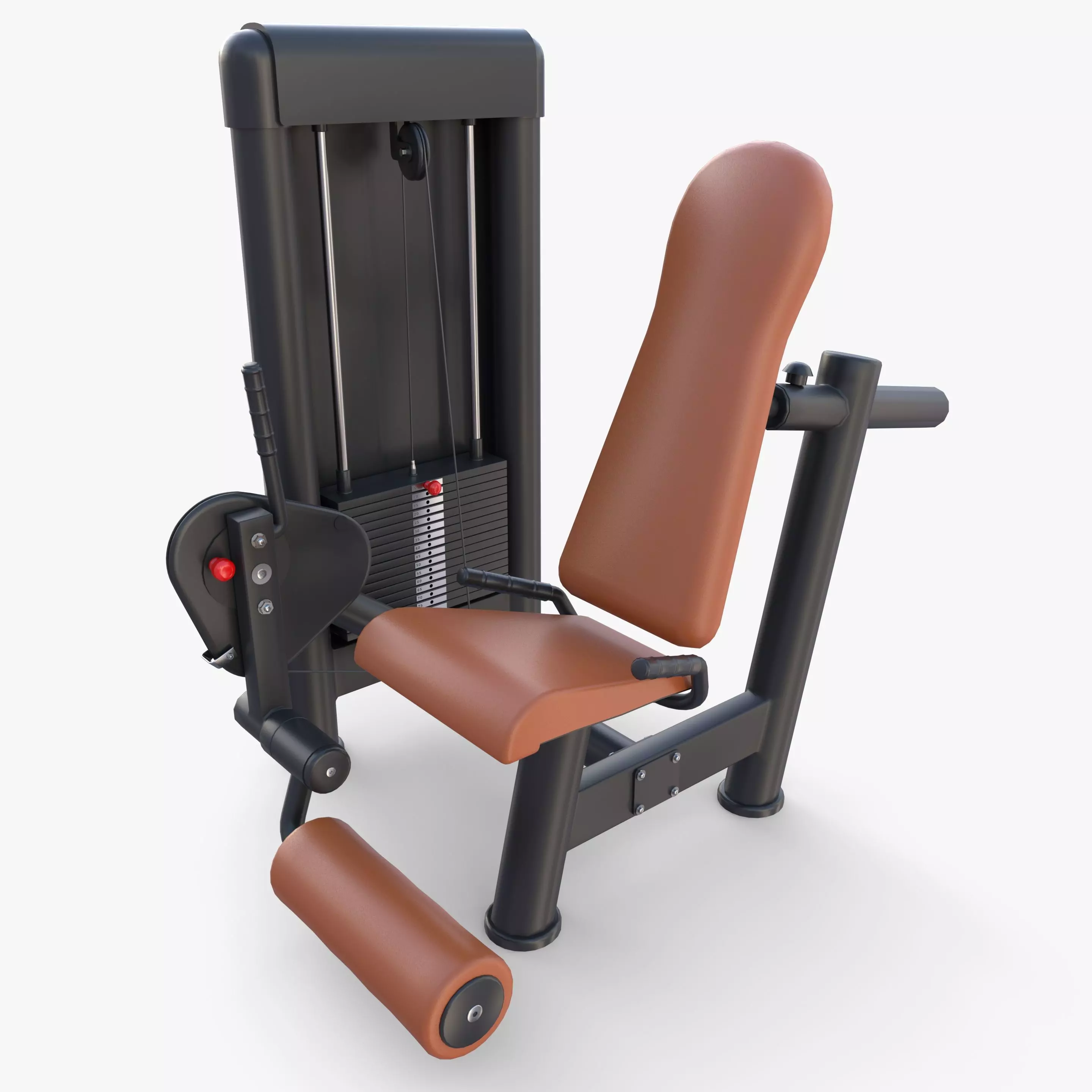 Leg extension machine 3D model_0