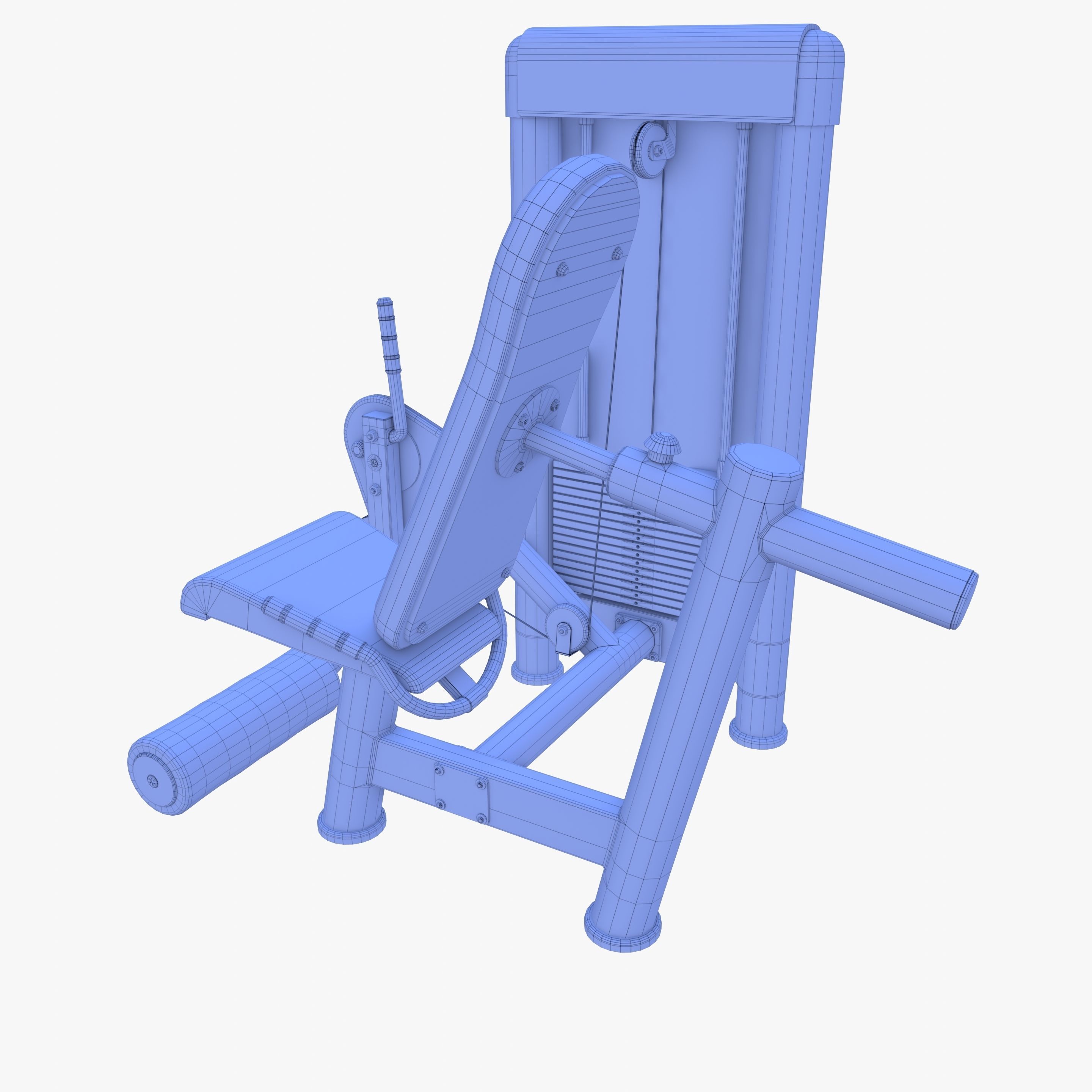 Leg extension machine 3D model_11