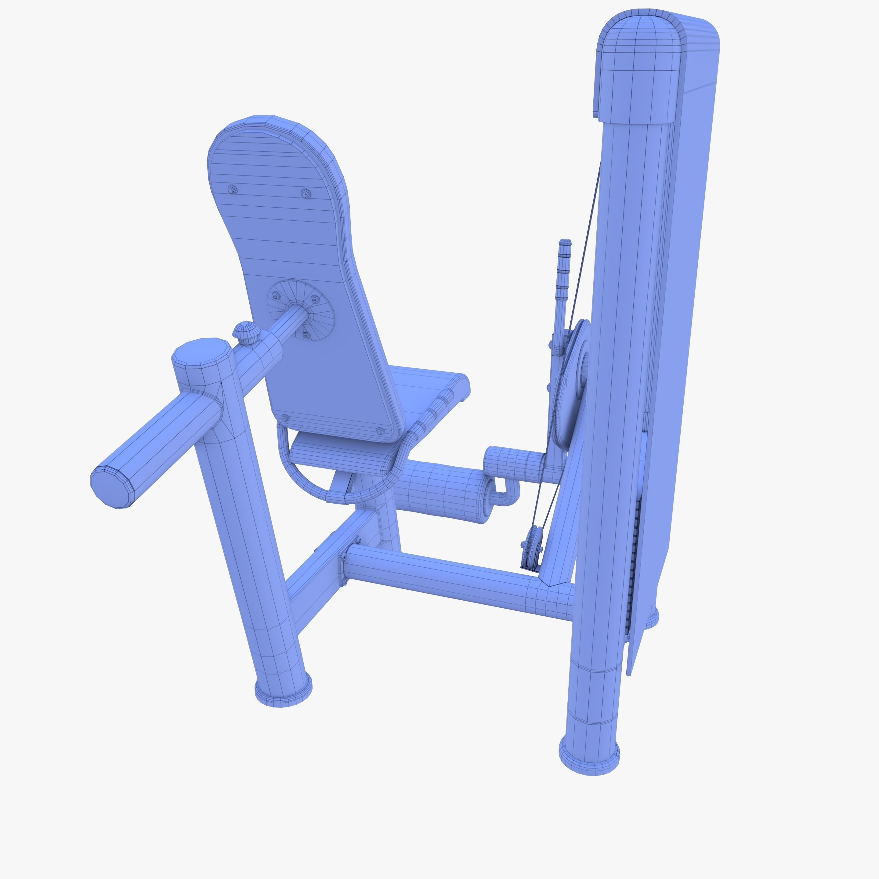 Leg extension machine 3D model_12