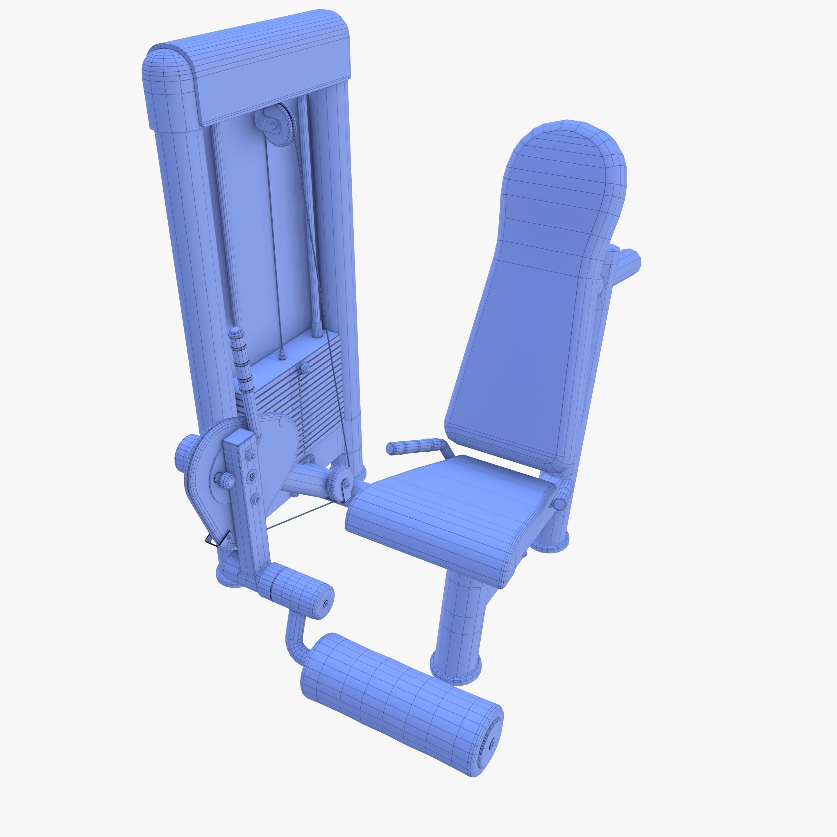 Leg extension machine 3D model_17