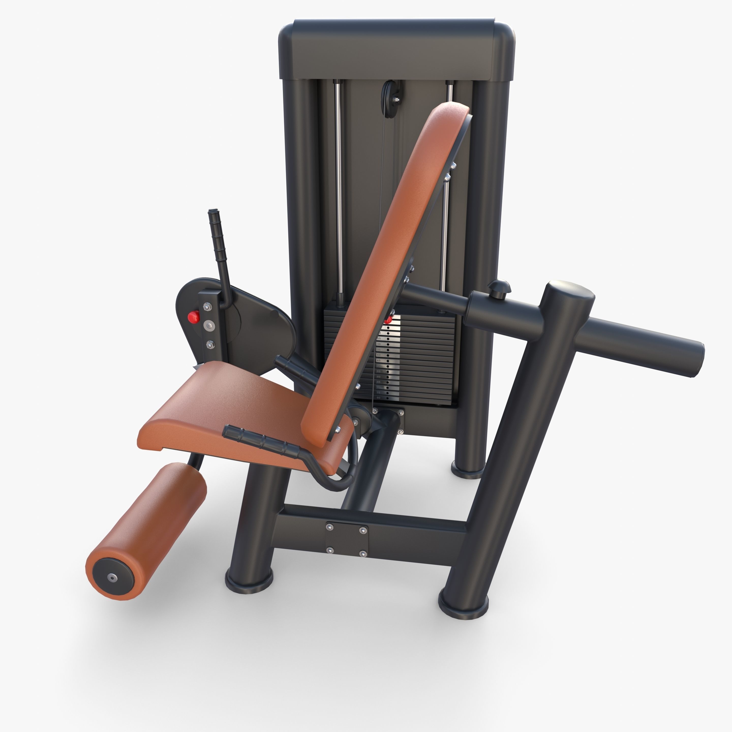 Leg extension machine 3D model_1