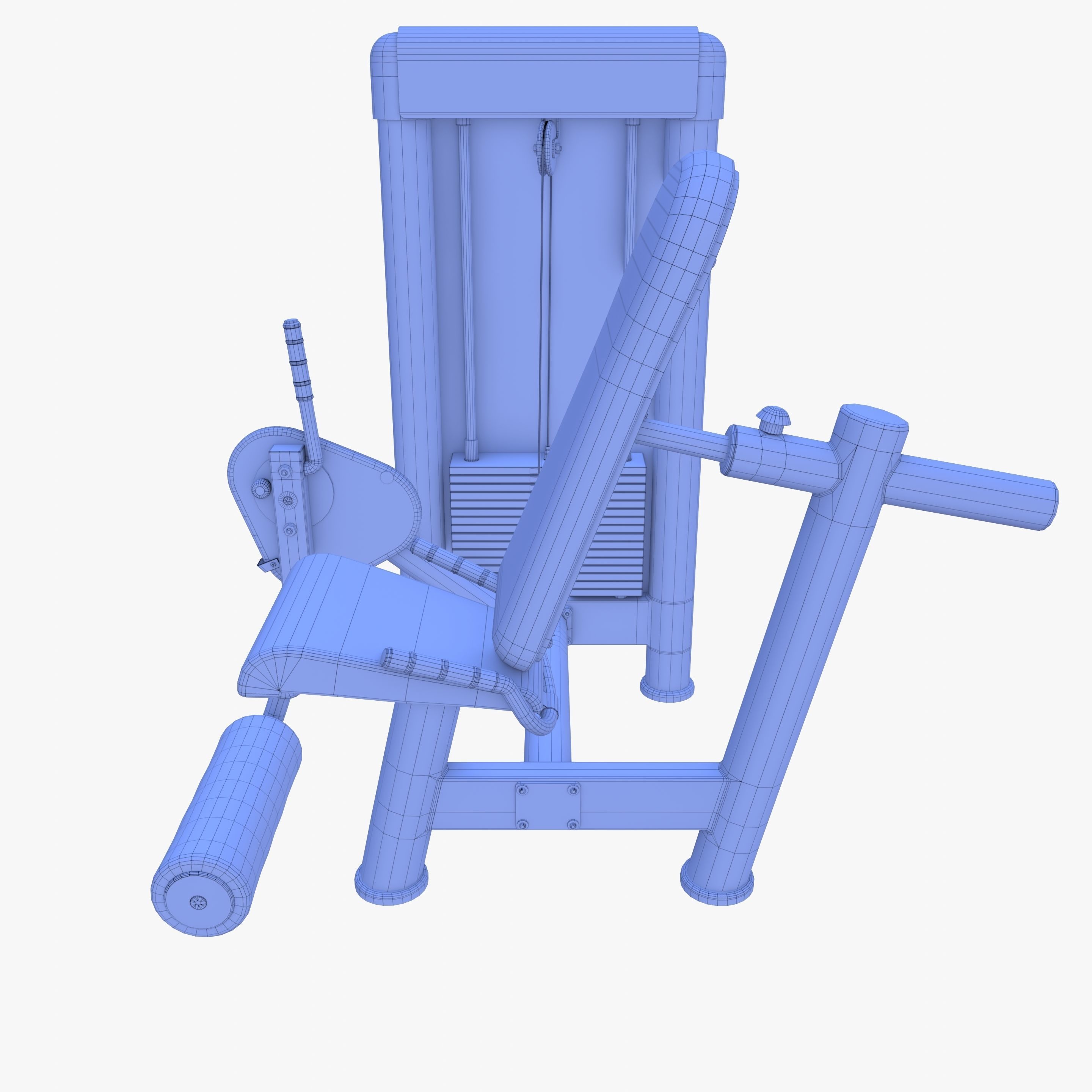 Leg extension machine 3D model_10