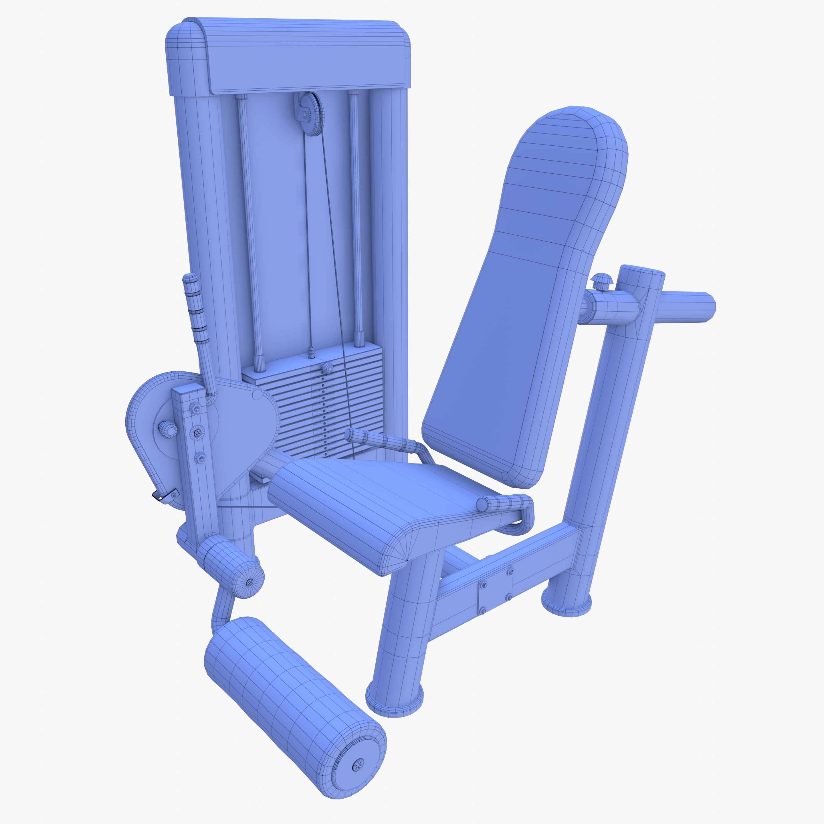 Leg extension machine 3D model_9
