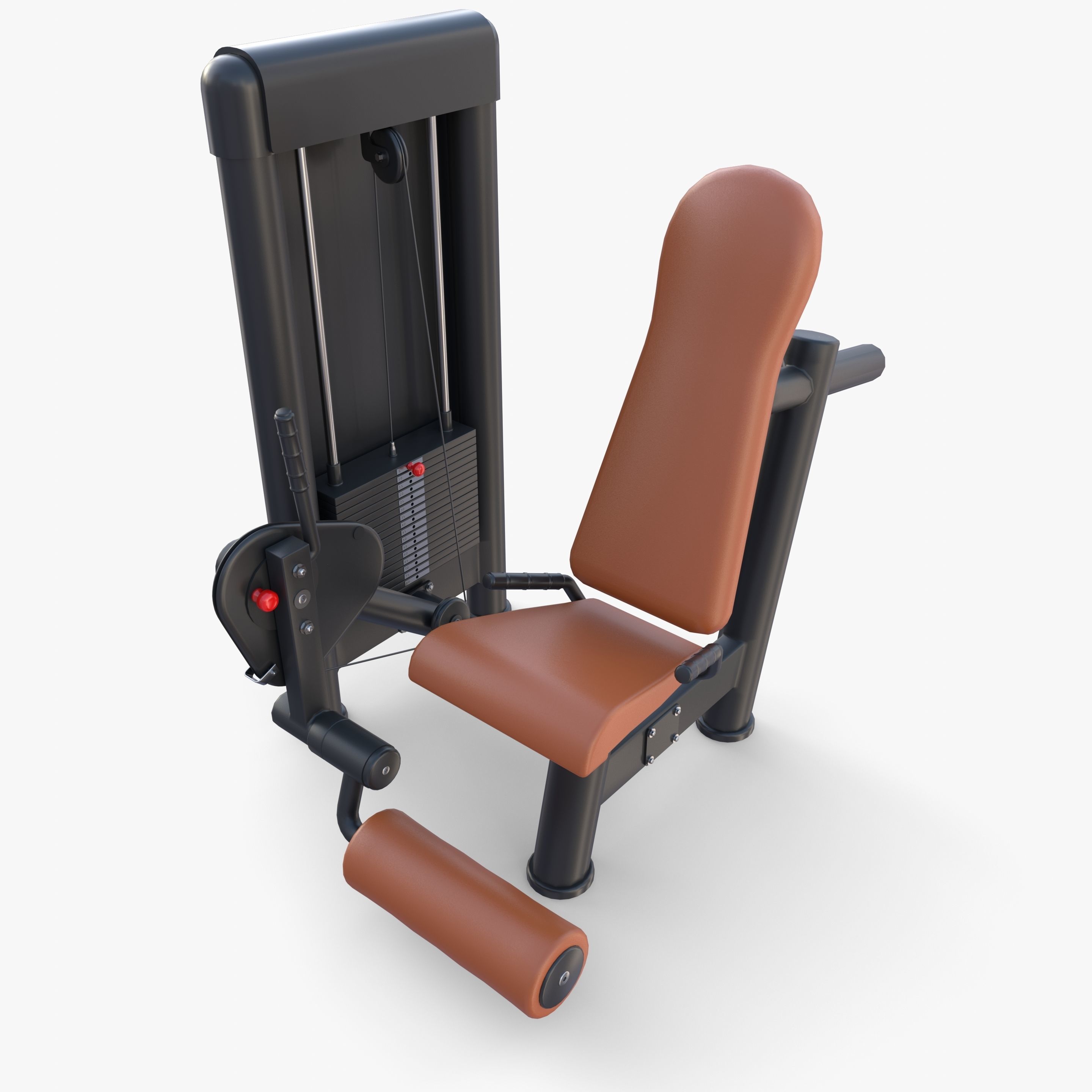 Leg extension machine 3D model_8
