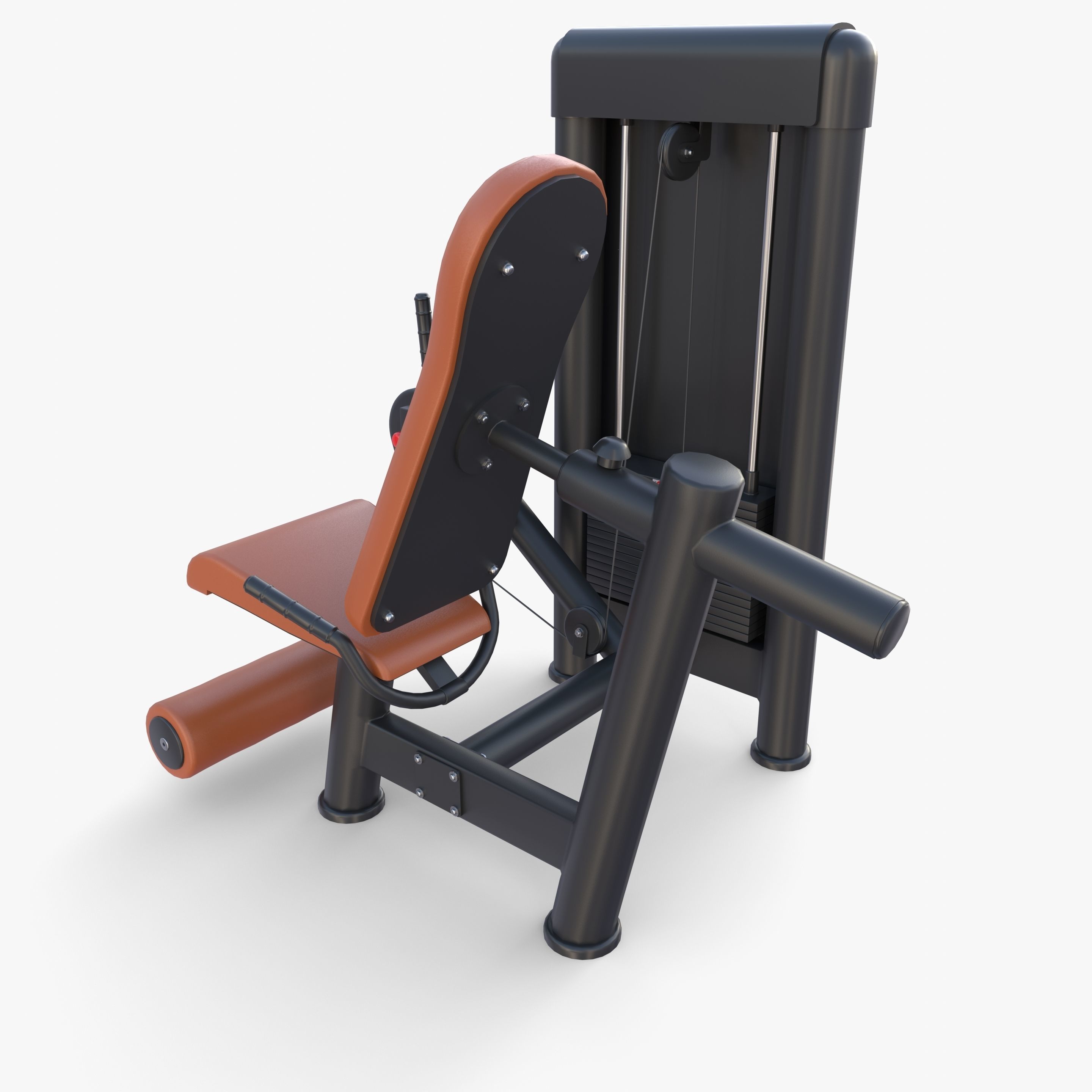 Leg extension machine 3D model_2