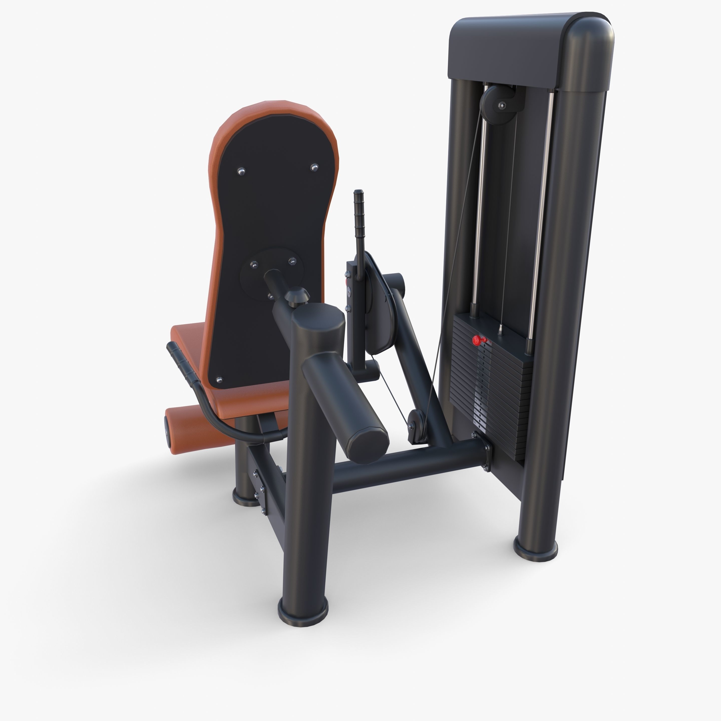 Leg extension machine 3D model_3