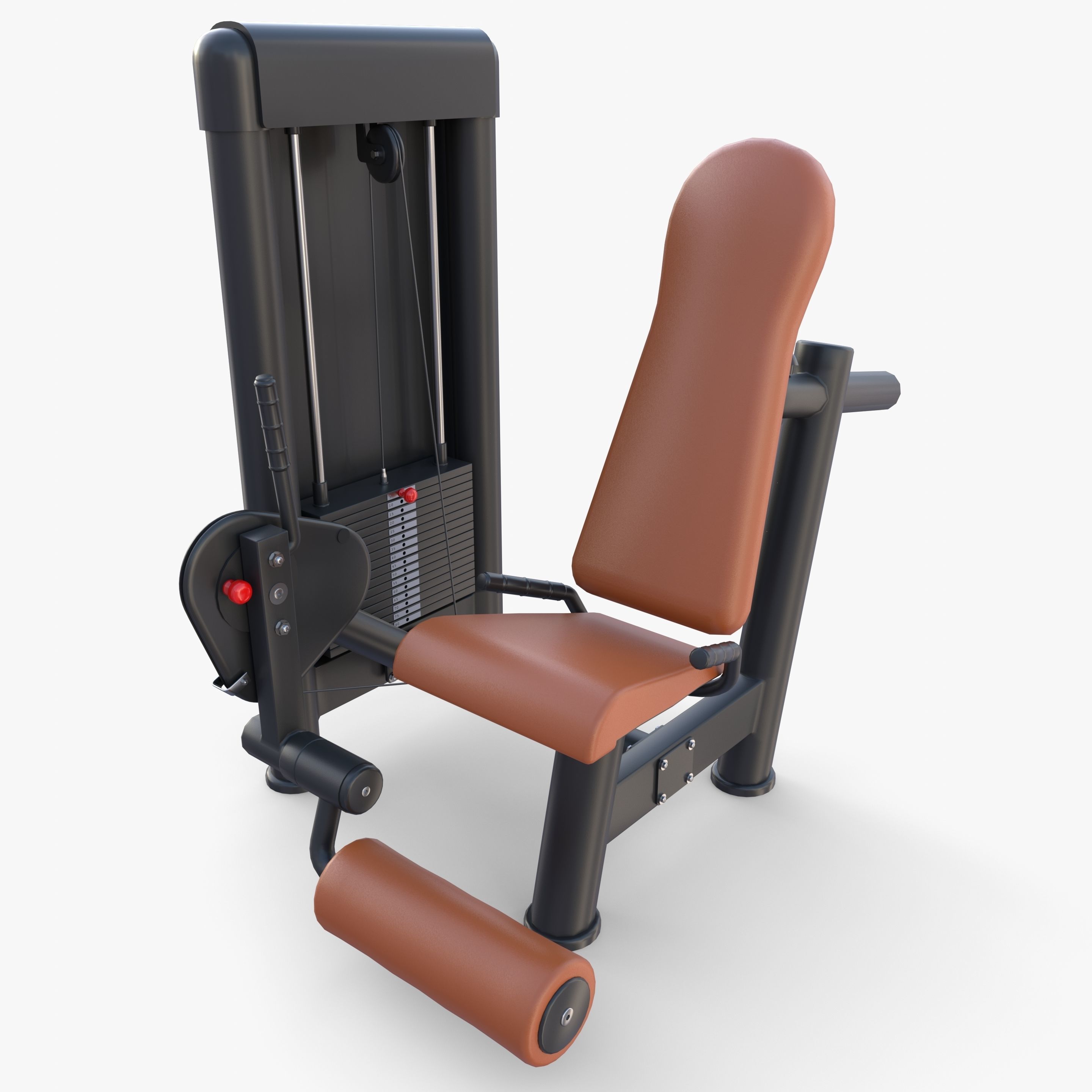 Leg extension machine 3D model_6