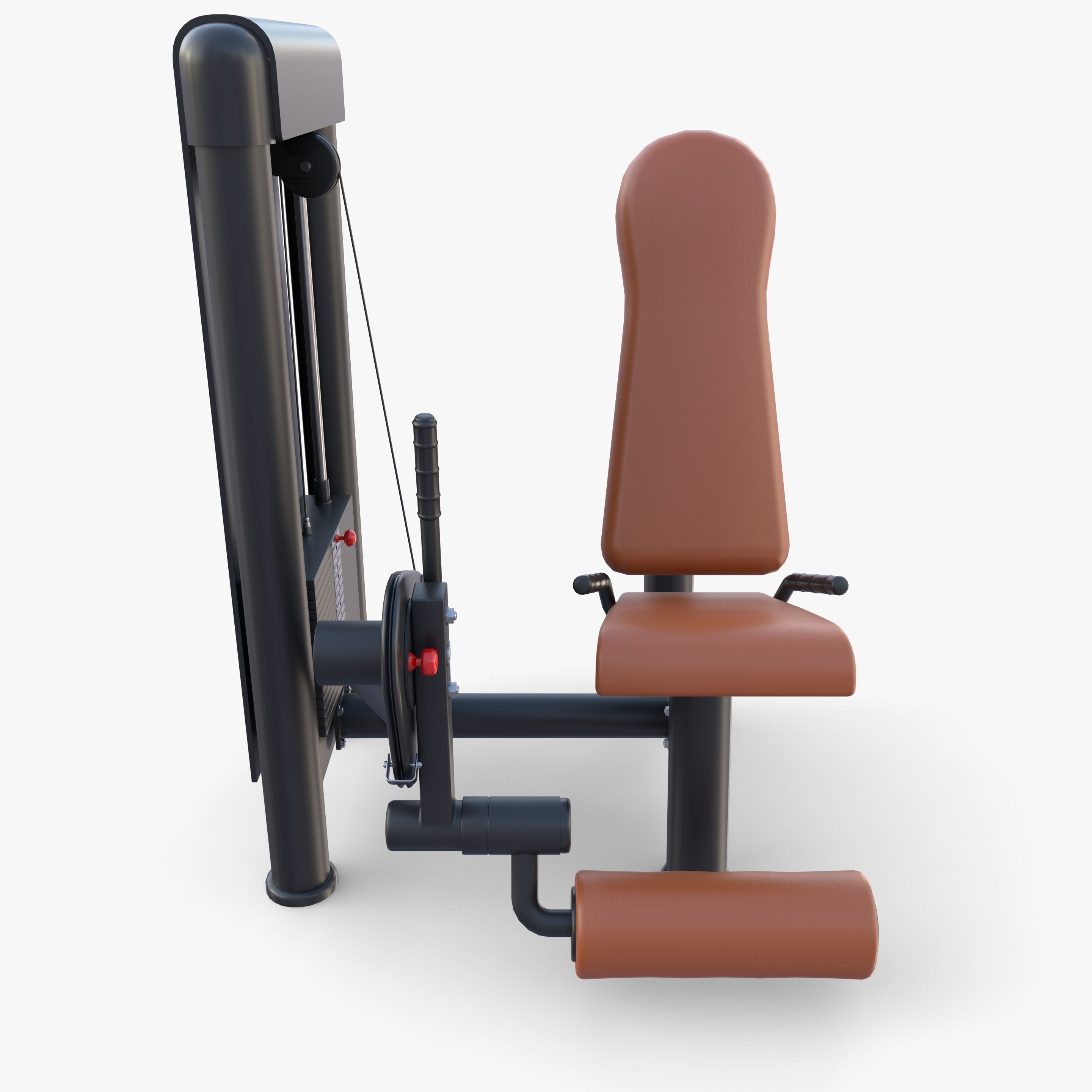 Leg extension machine 3D model_5