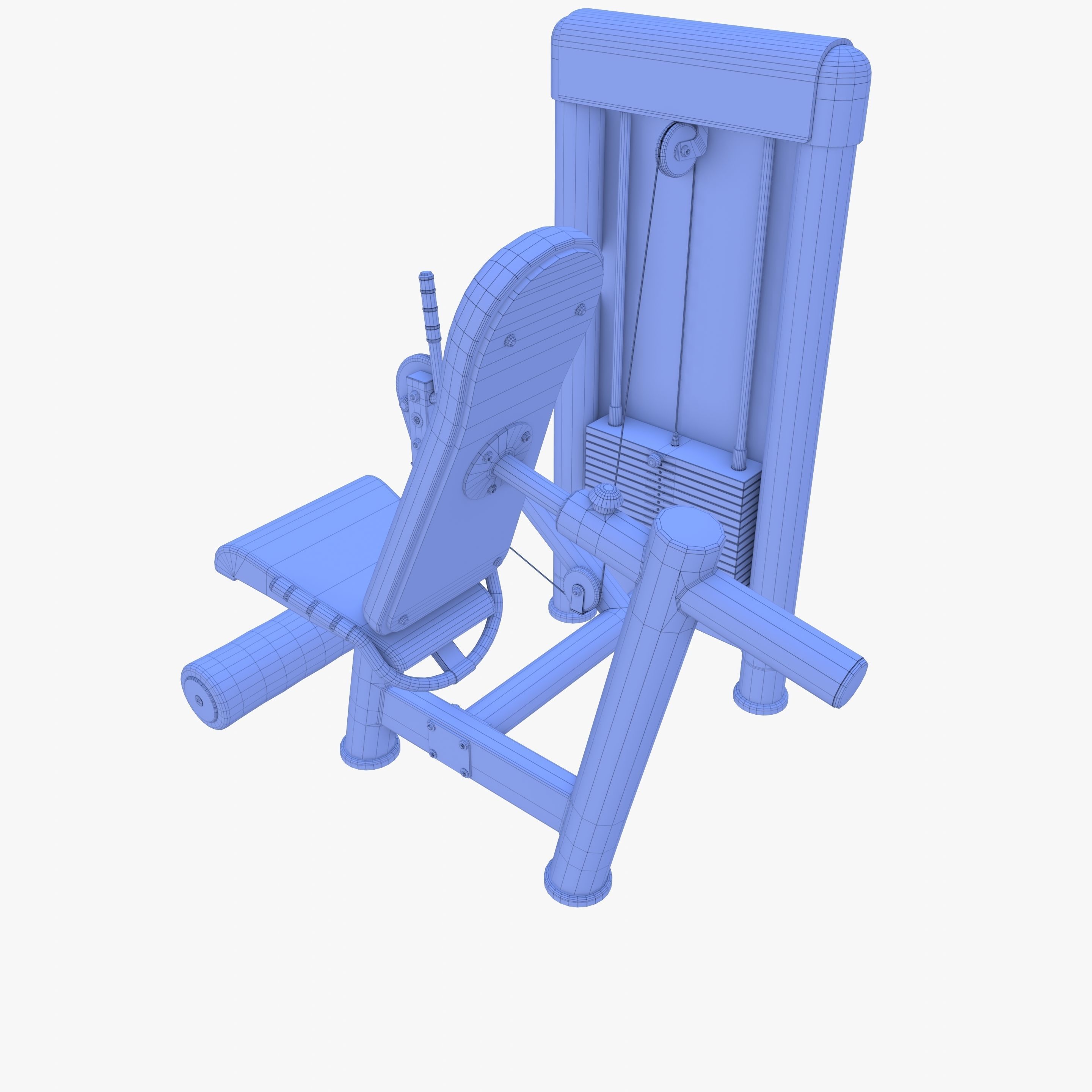 Leg extension machine 3D model_15