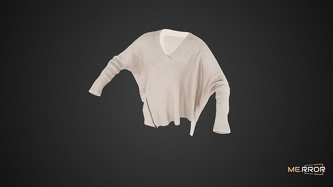 Game Ready Ivory Unbalanced Knit Low-poly 3D model