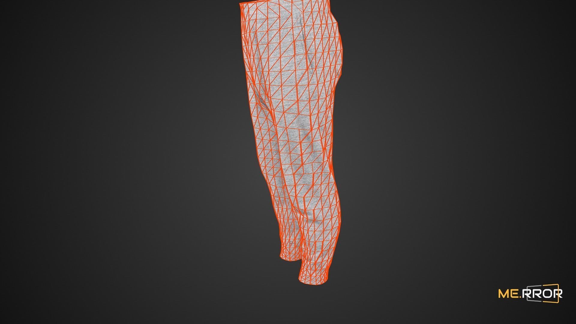 Game Ready Gray Sweat Pants Low-poly 3D model_7