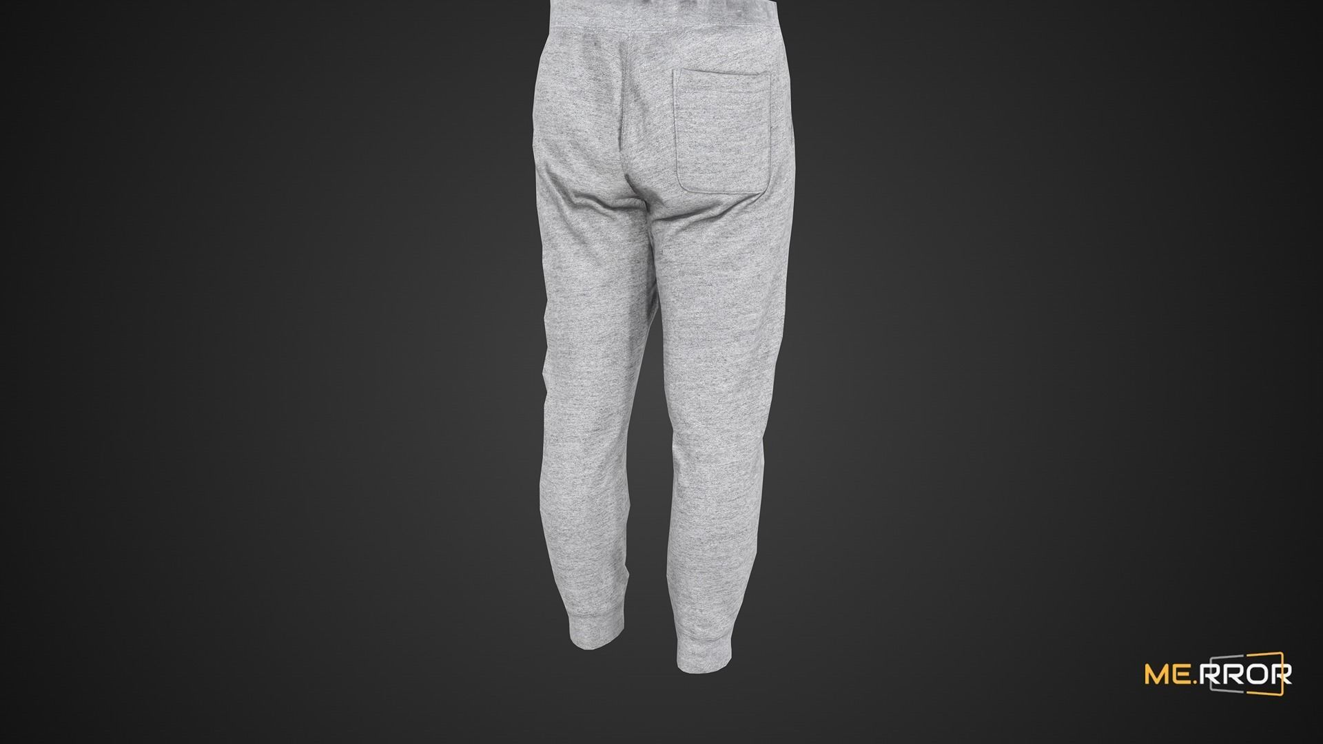 Game Ready Gray Sweat Pants Low-poly 3D model_2