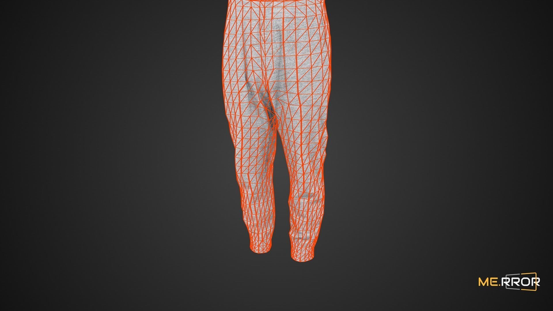 Game Ready Gray Sweat Pants Low-poly 3D model_1