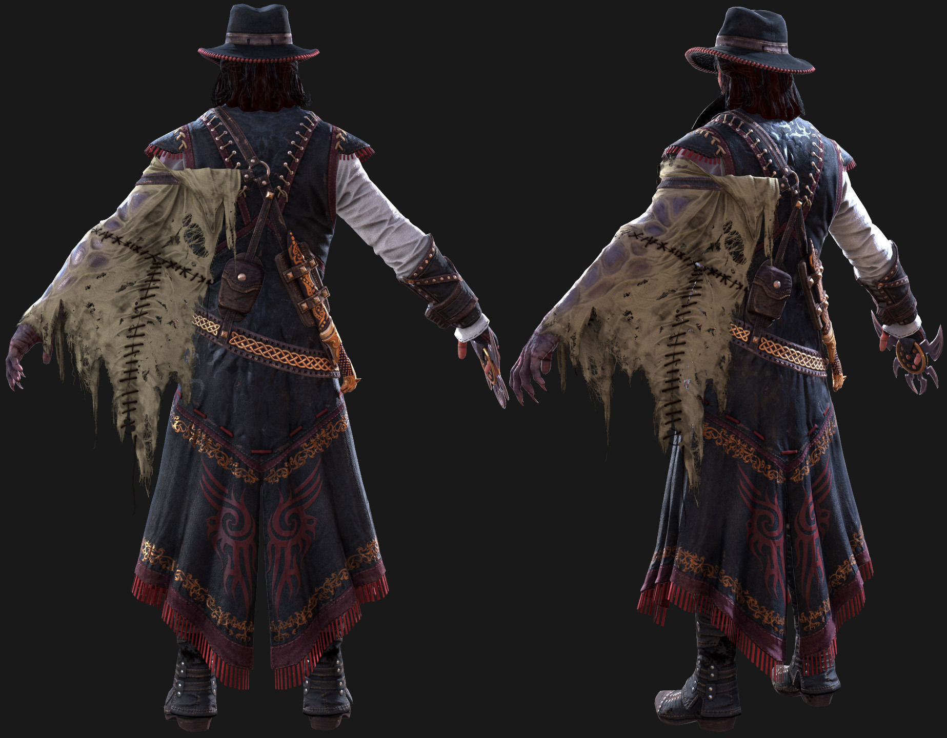 wolf man -1  Low-poly 3D model_6