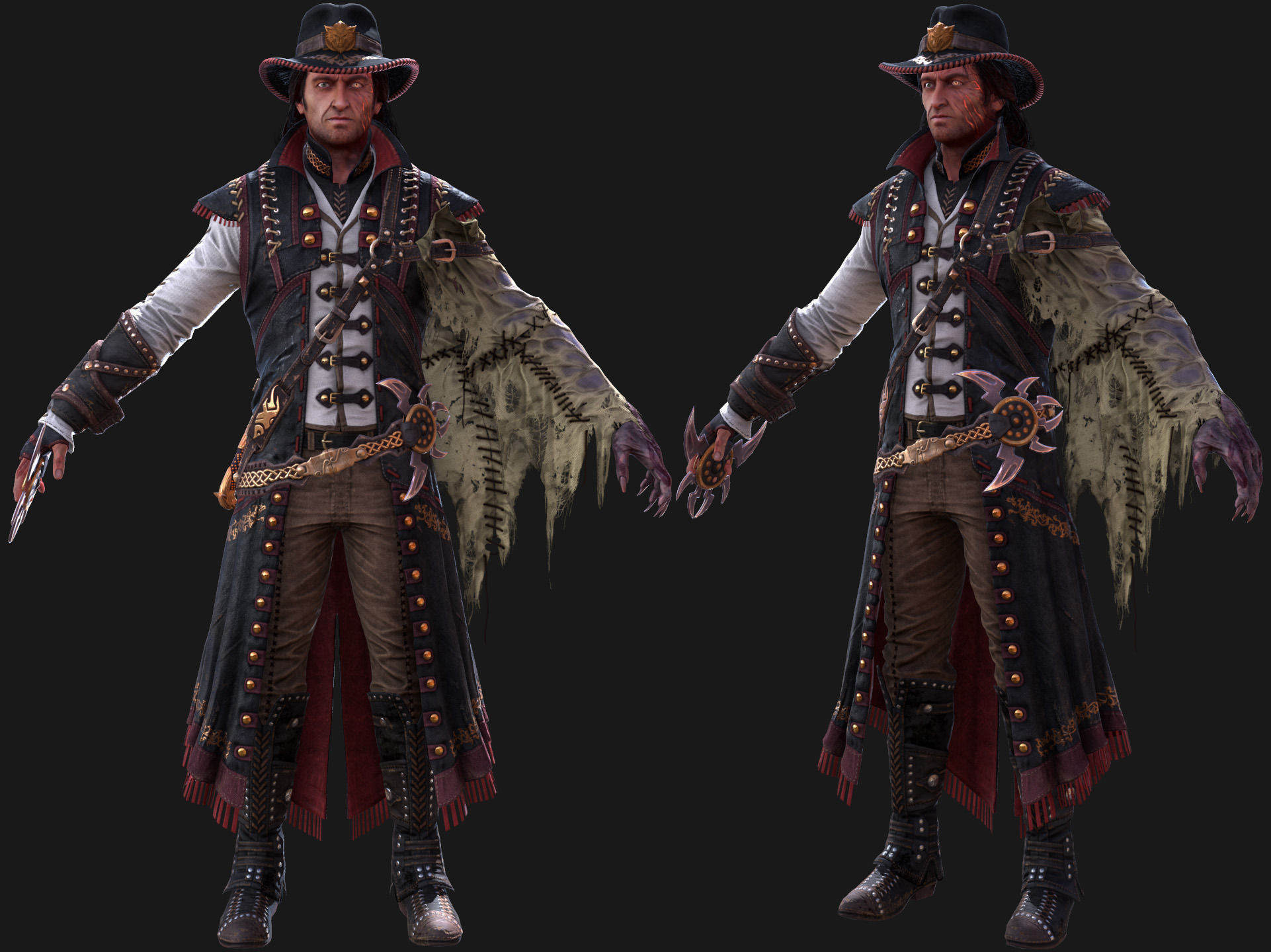 wolf man -1  Low-poly 3D model_5