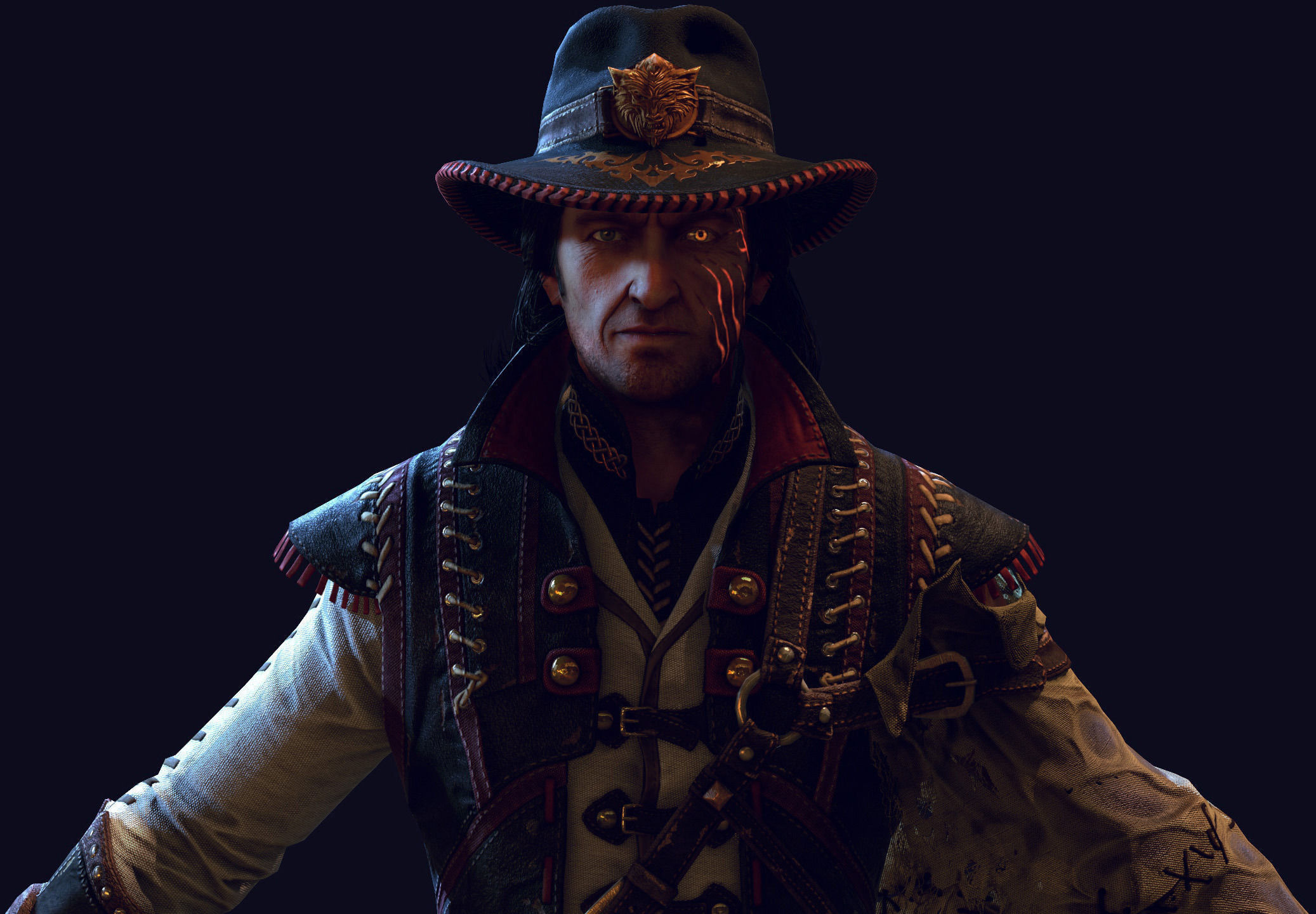 wolf man -1  Low-poly 3D model_8