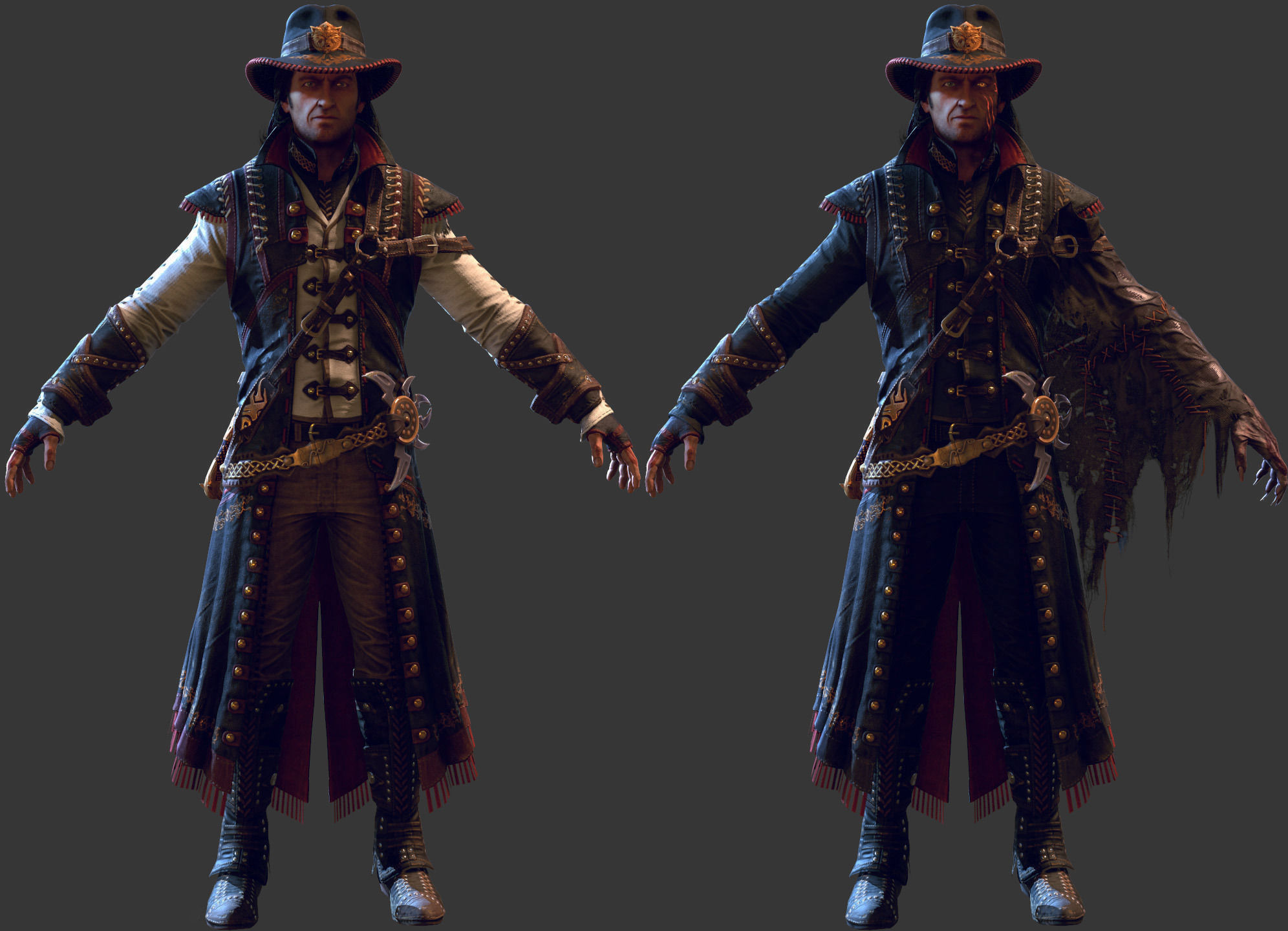 wolf man -1  Low-poly 3D model_4