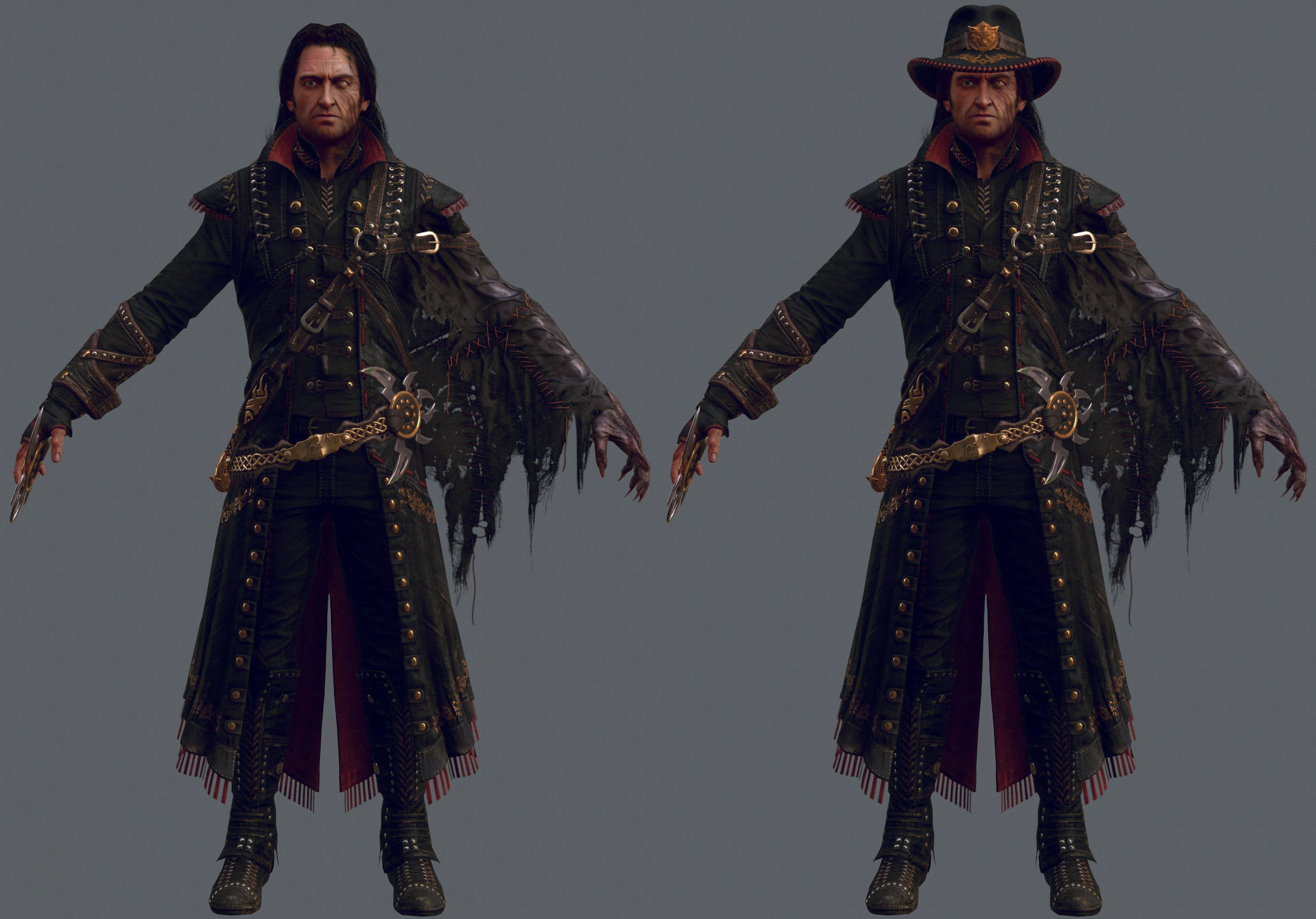 wolf man -1  Low-poly 3D model_10