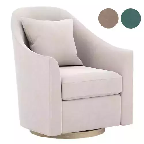 Lyric Natural Curved Nursery Swivel Nursery Glider Chair