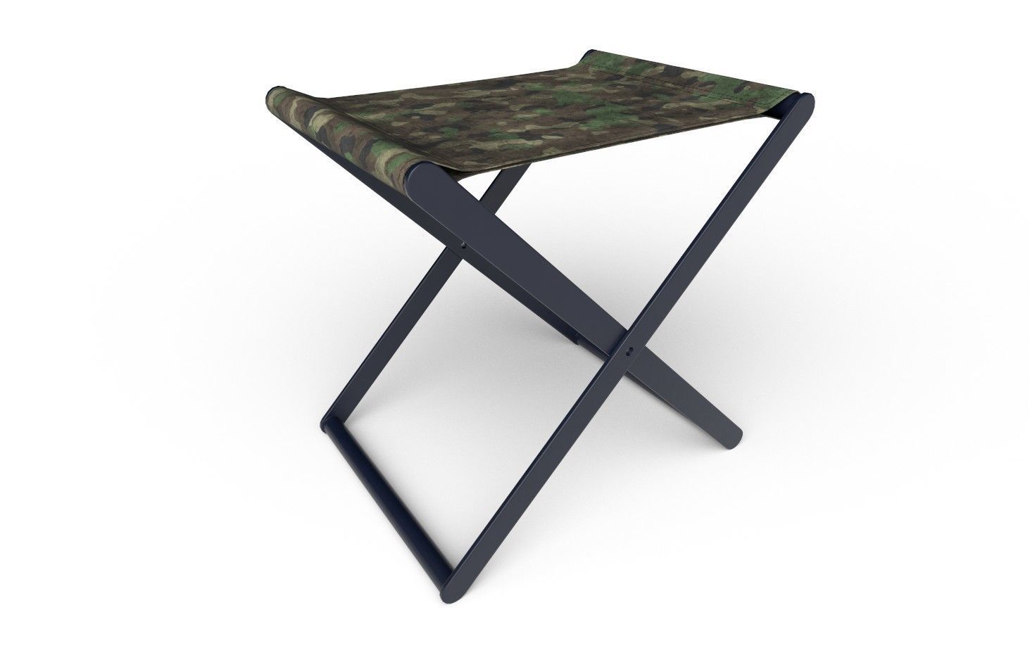 Folding  Stool M01 Low-poly 3D model_4