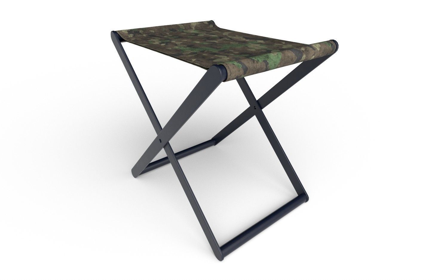 Folding  Stool M01 Low-poly 3D model_6