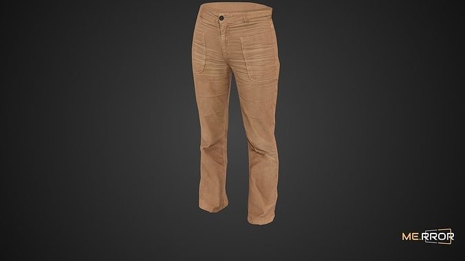 Game Ready Ocher Pants Low-poly 3D model