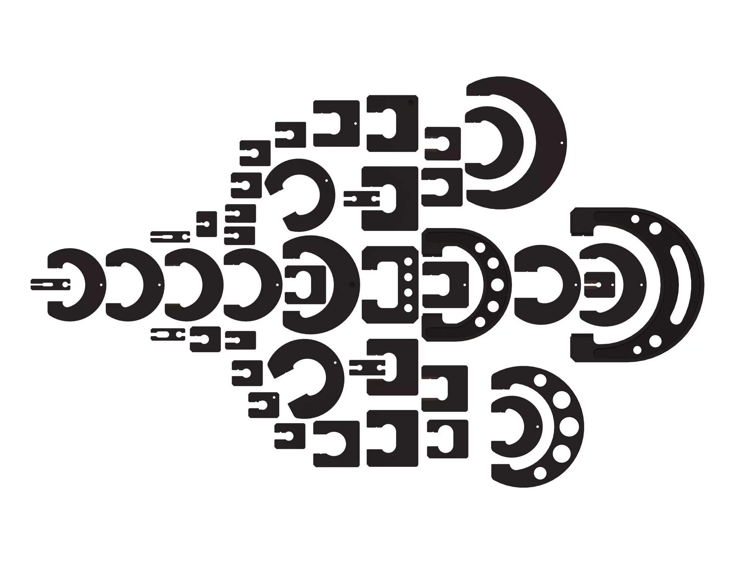 Limit Snap Gauge Set for Measuring Range 3 to 188 mm Low-poly 3D model_0