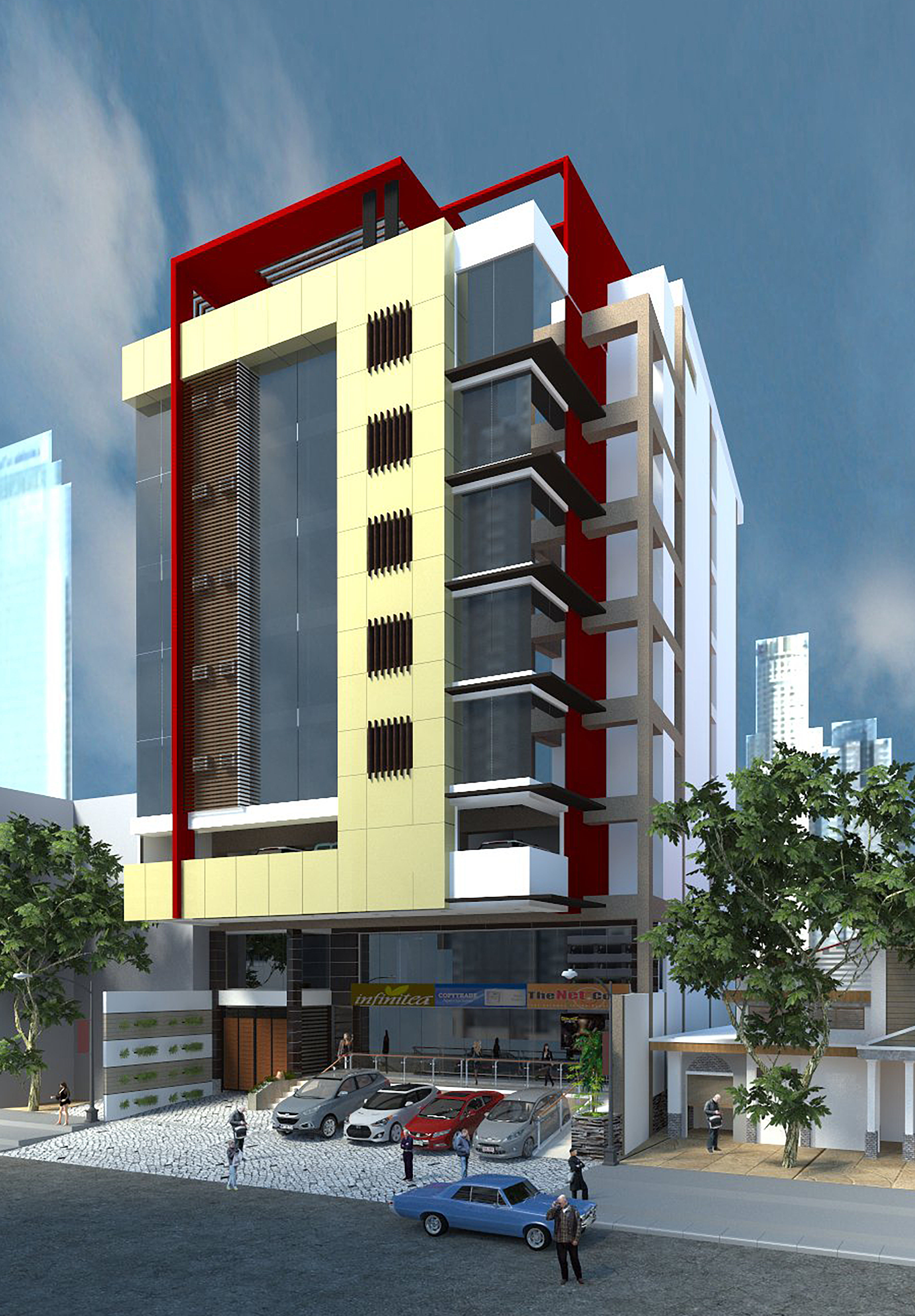 Commercial Hotel Low-poly 3D model_3