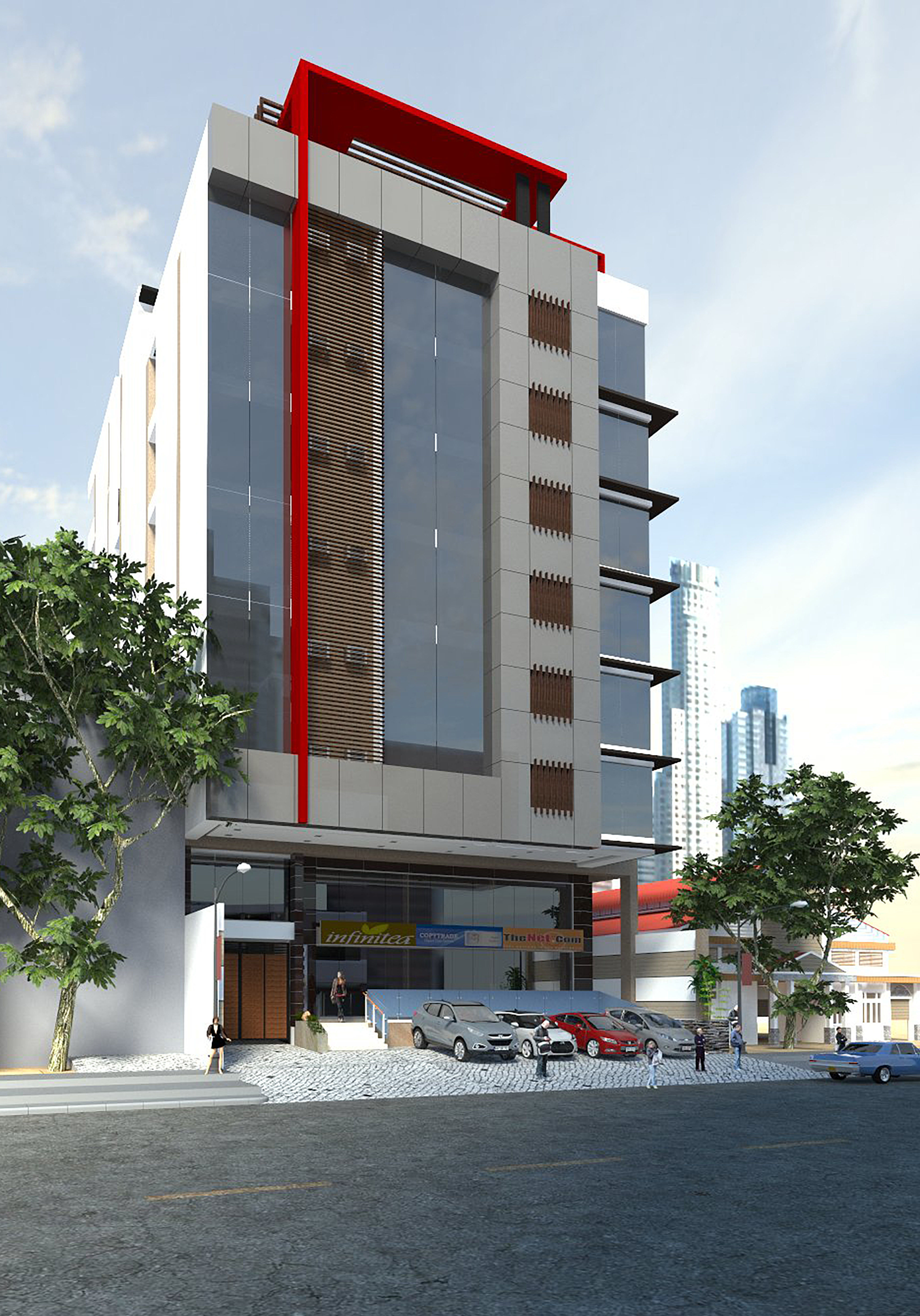 Commercial Hotel Low-poly 3D model_2