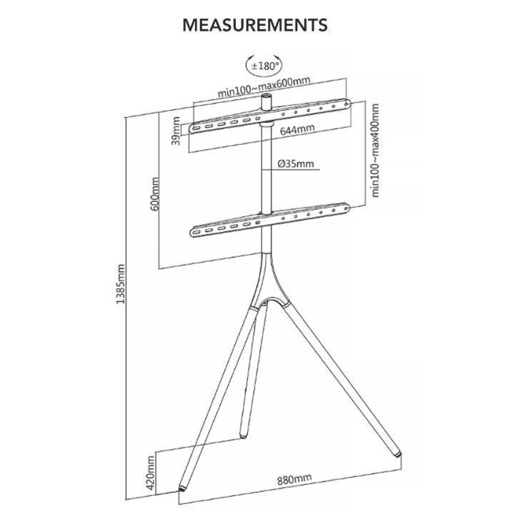 Kanva Quad and Tripod TV Stand - Prism Plus 3D model_17