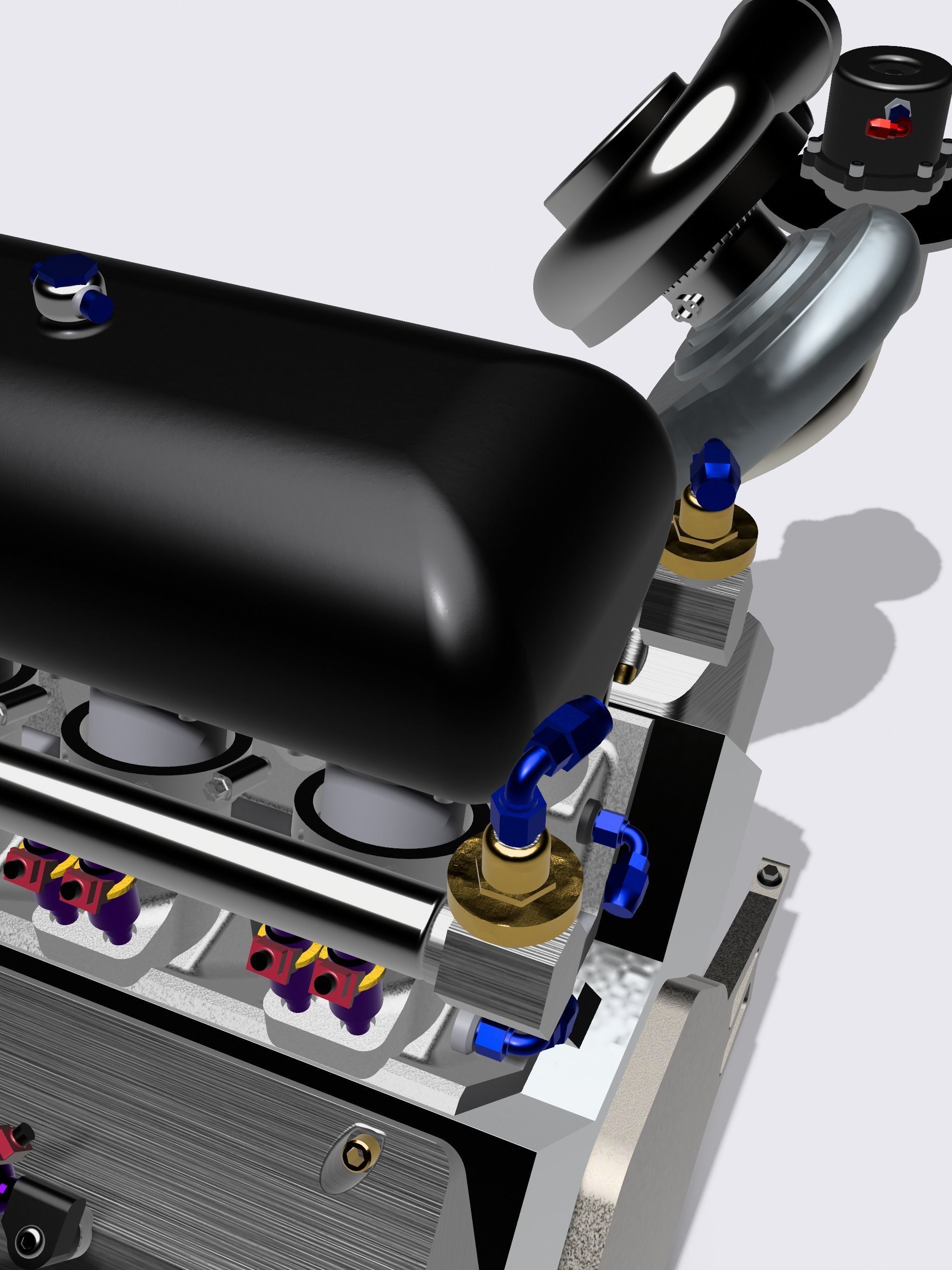 Mercedes Sauber C9 TT V8 Engine RWD Format w Gearbox 3D print model_8