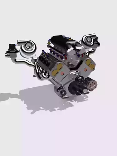 Mercedes Sauber C9 TT V8 Engine RWD Format w Gearbox