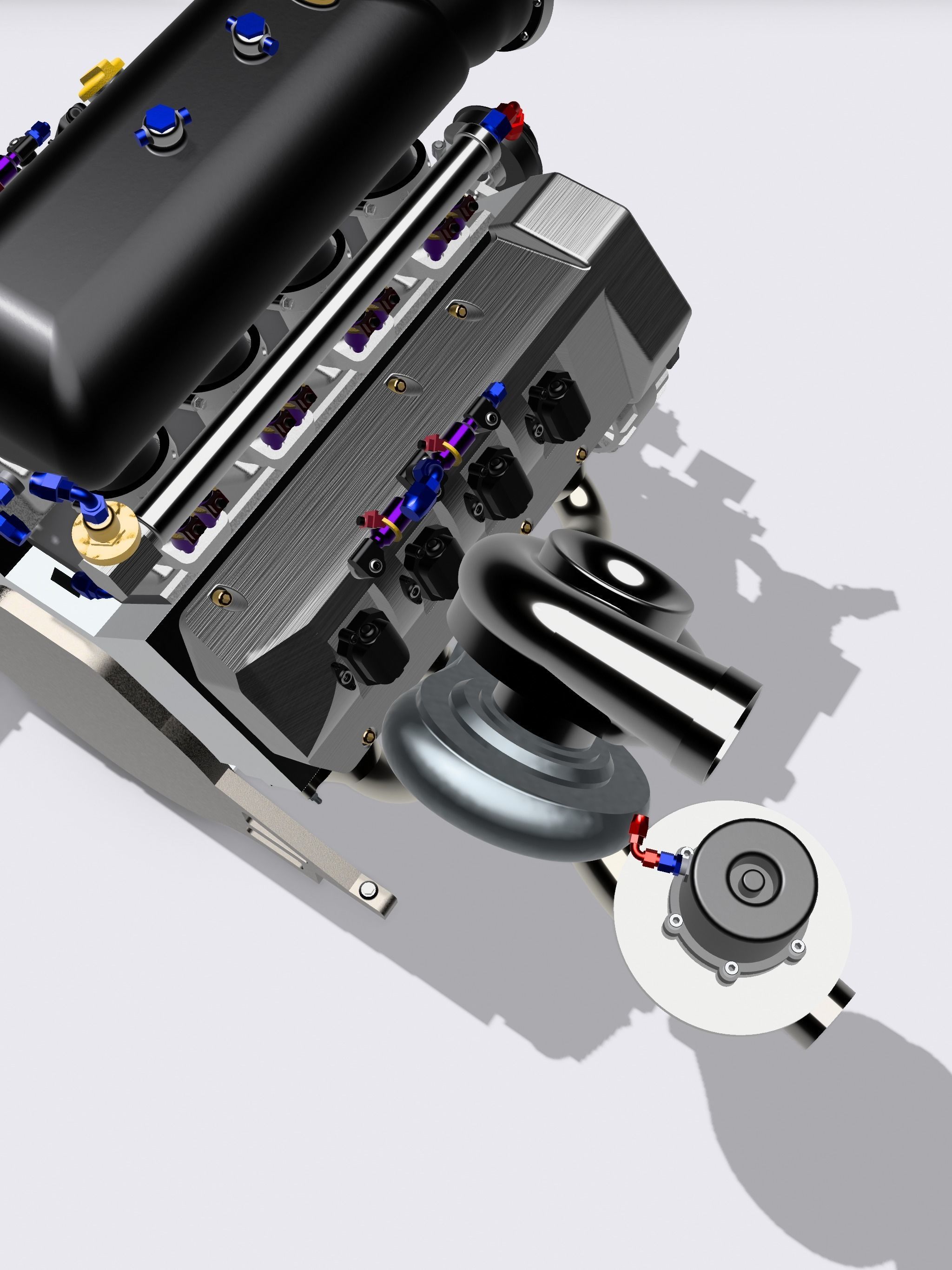 Mercedes Sauber C9 TT V8 Engine RWD Format w Gearbox 3D print model_7