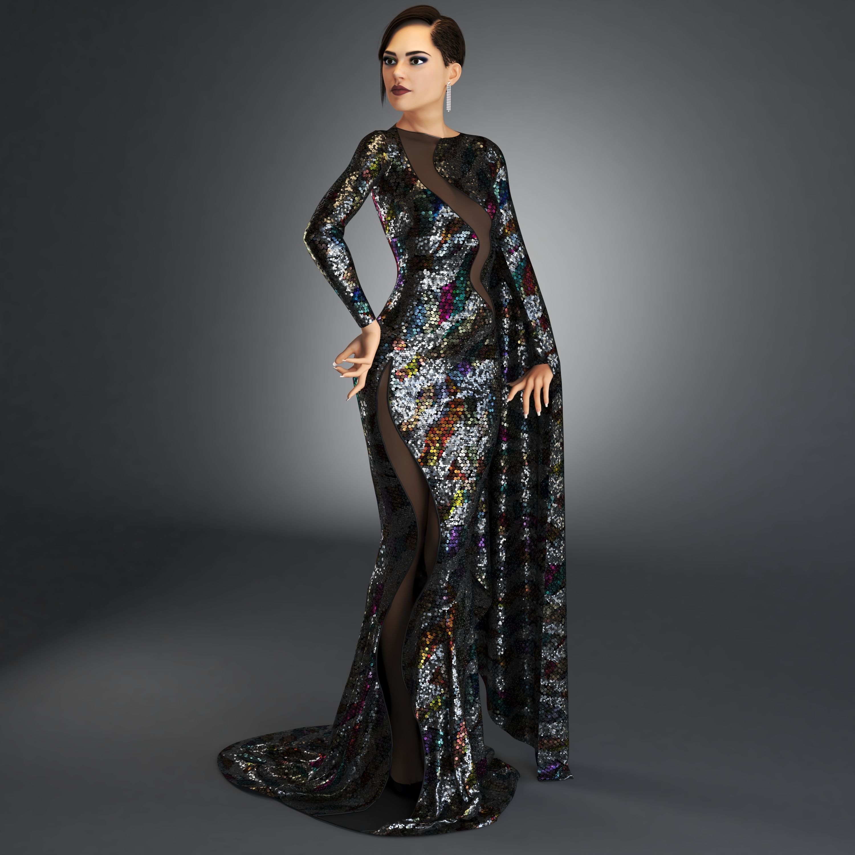 Seven PBR sequin texture 4K  and work on all 3D Software Texture_16