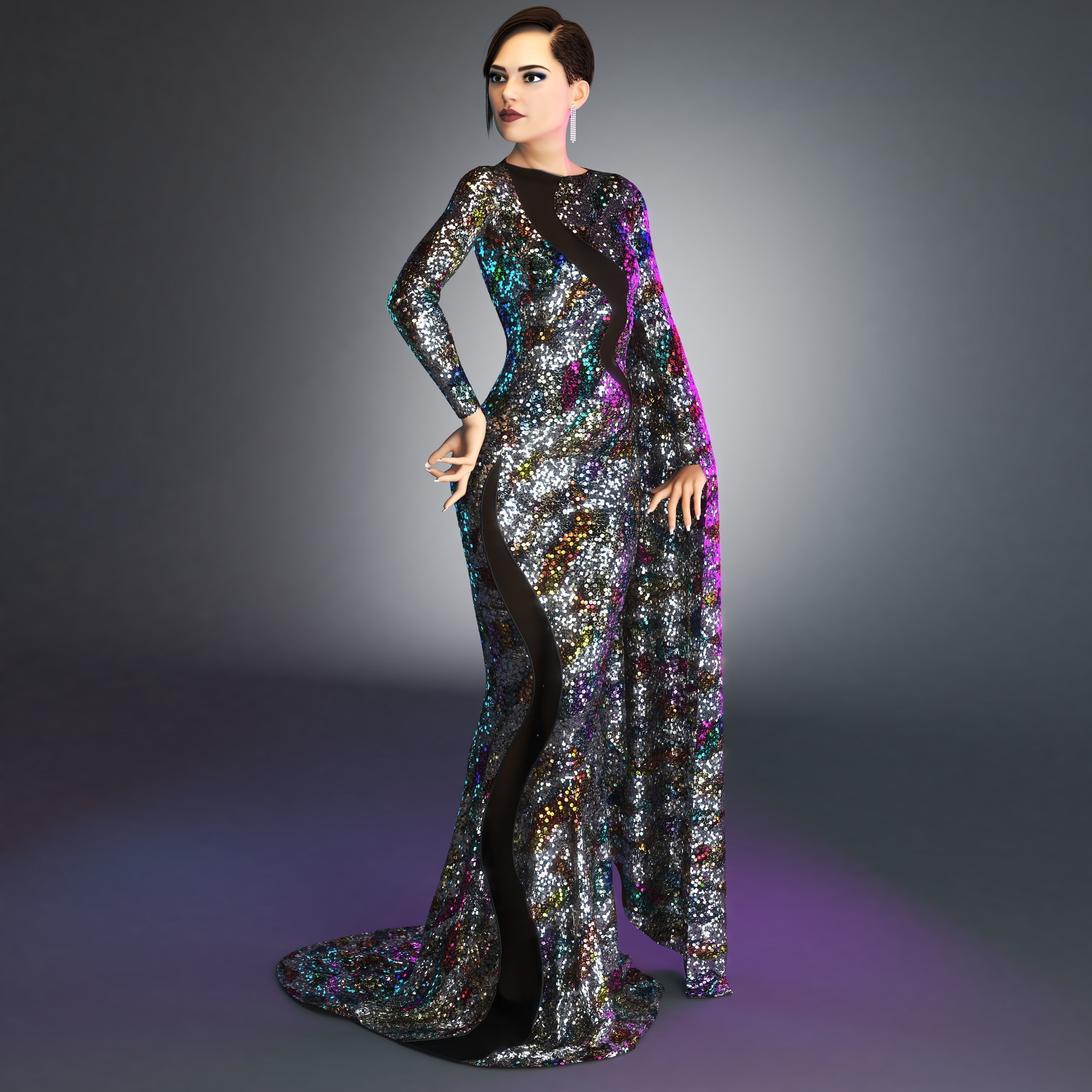 Seven PBR sequin texture 4K  and work on all 3D Software Texture_15