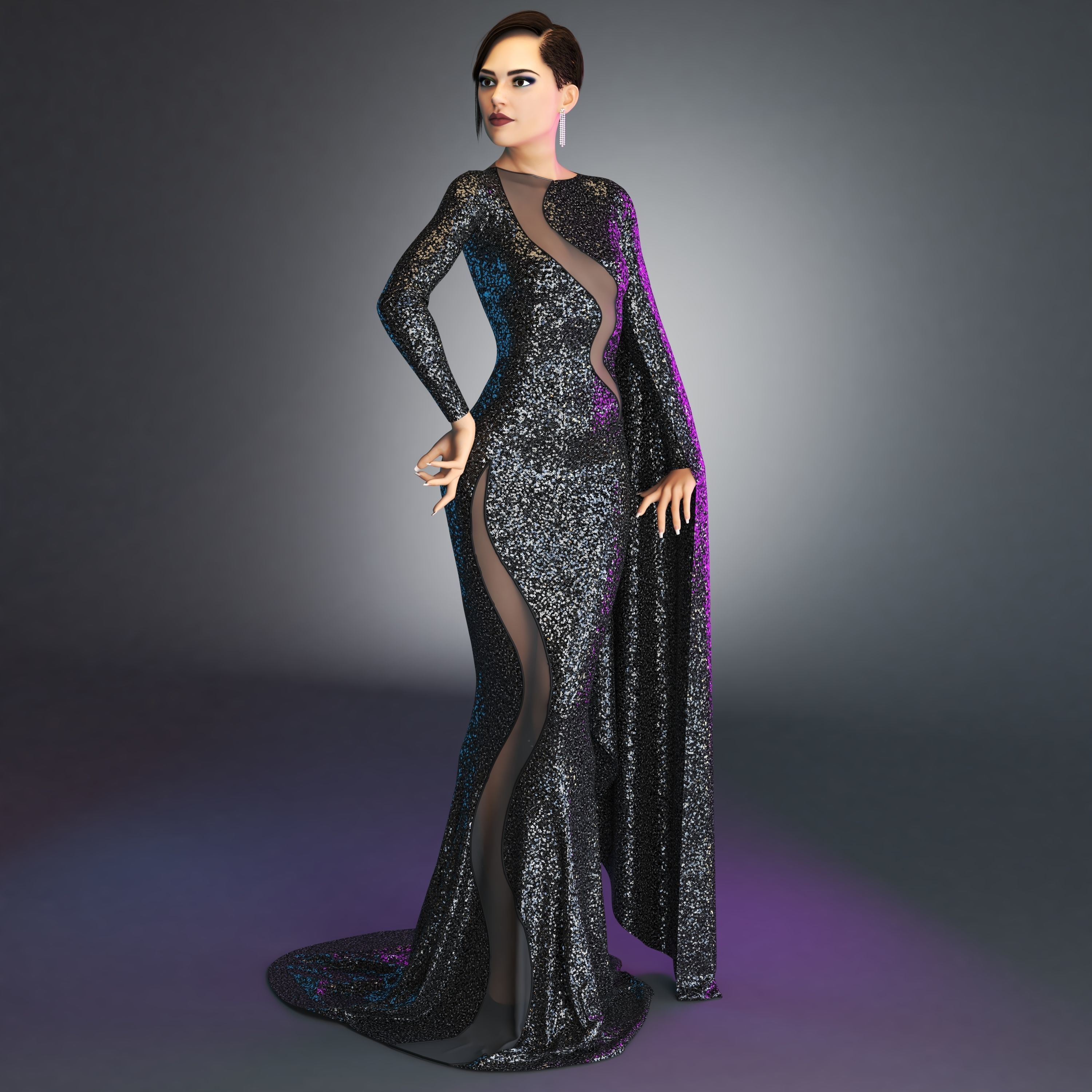 Seven PBR sequin texture 4K  and work on all 3D Software Texture_28