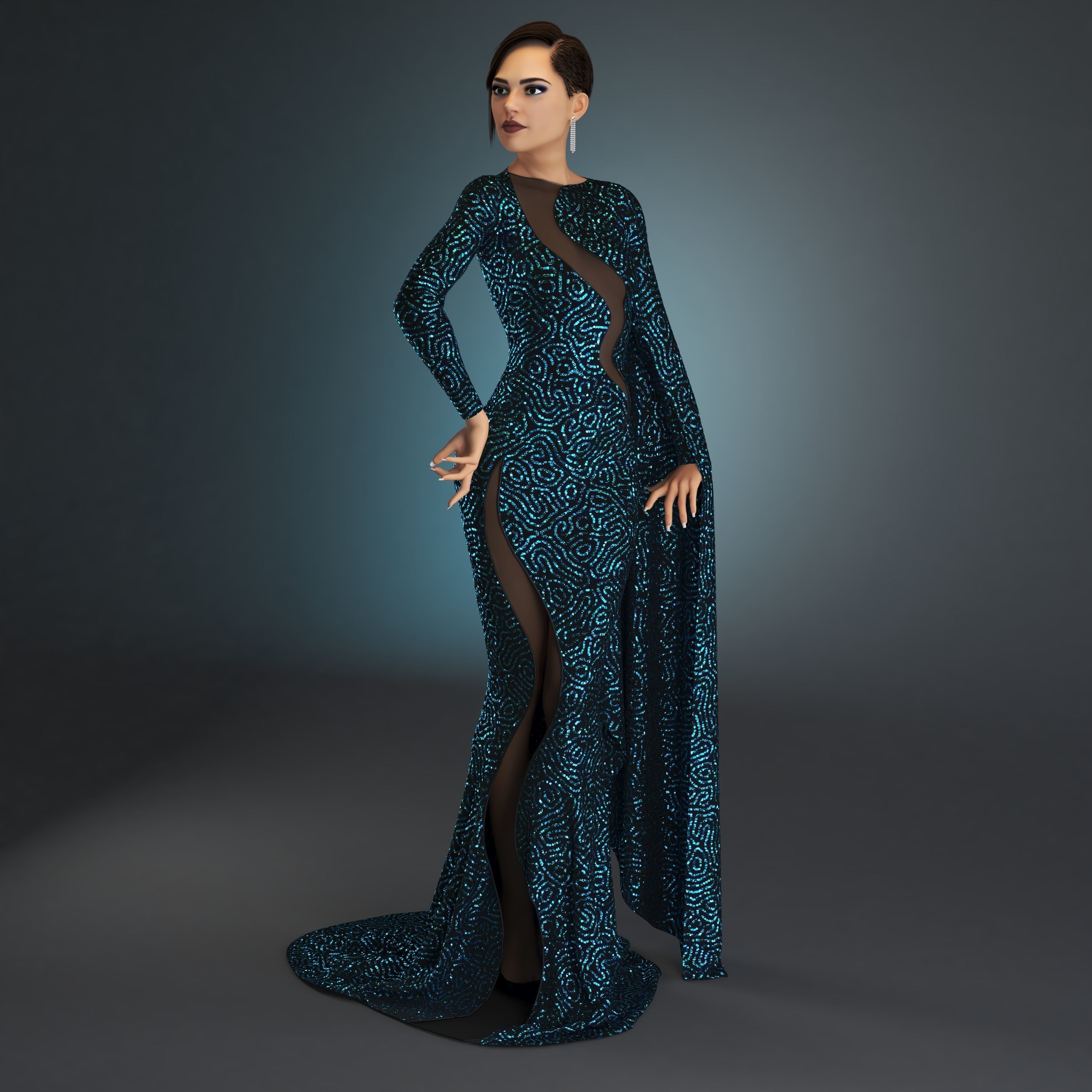 Seven PBR sequin texture 4K  and work on all 3D Software Texture_32