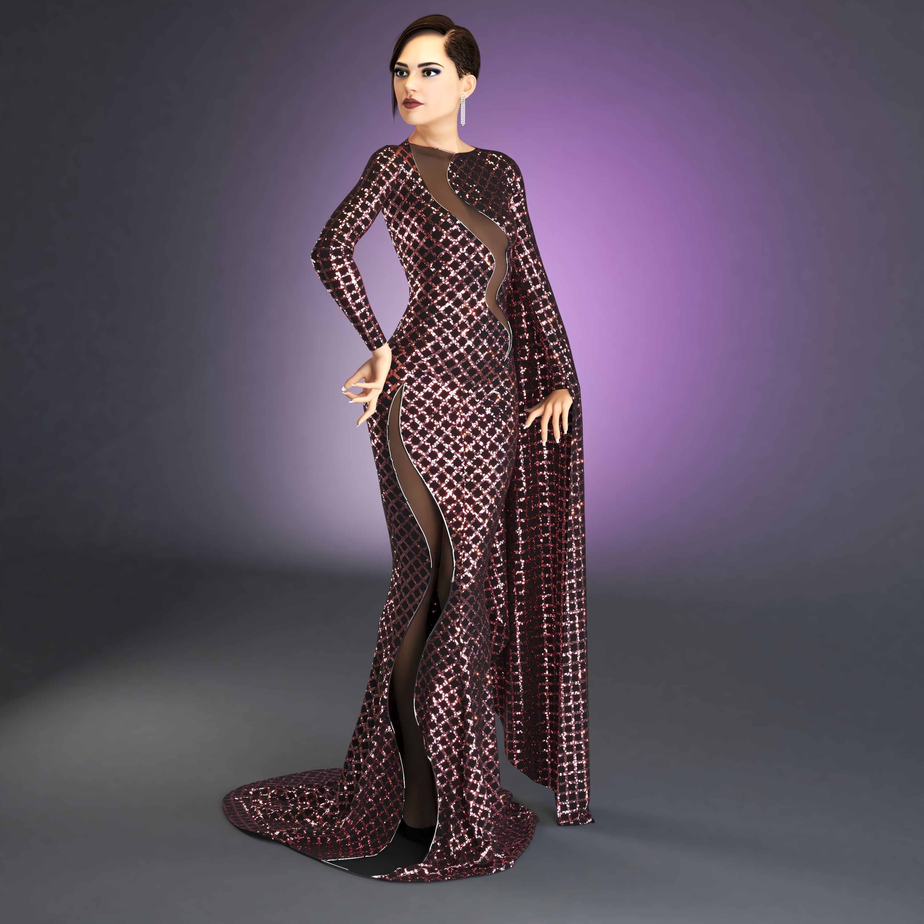 Seven PBR sequin texture 4K  and work on all 3D Software Texture_19