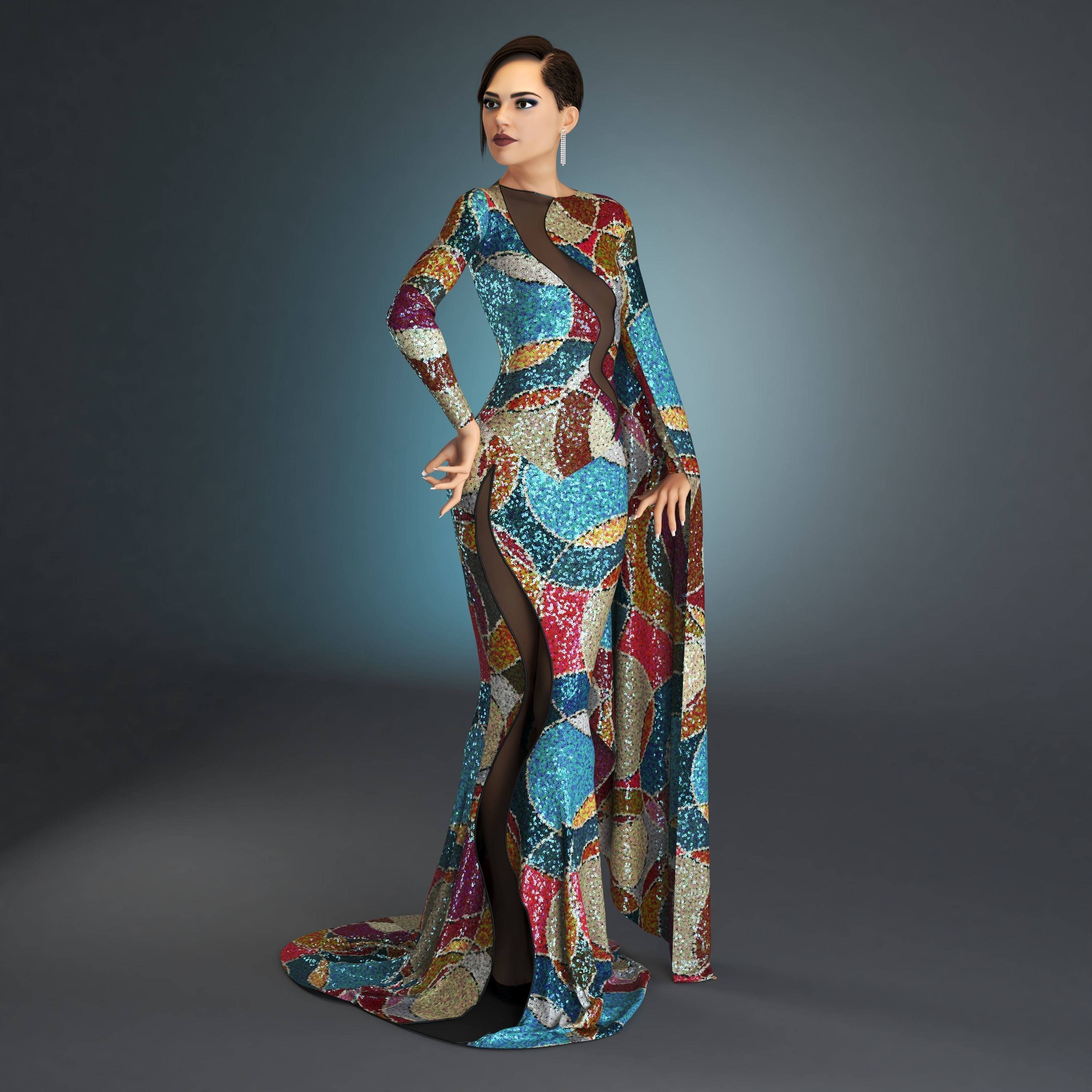 Seven PBR sequin texture 4K  and work on all 3D Software Texture_24