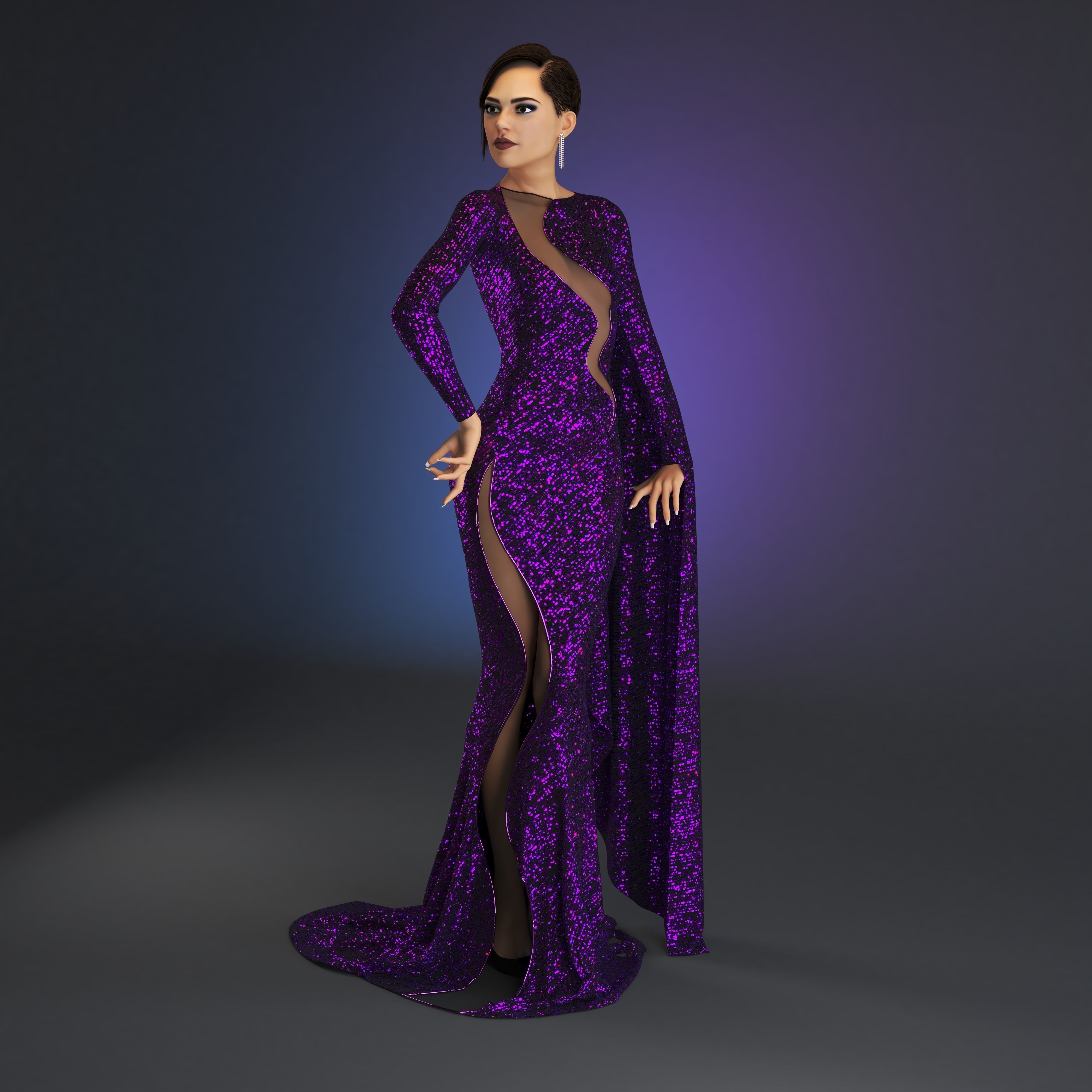 Seven PBR sequin texture 4K  and work on all 3D Software Texture_9