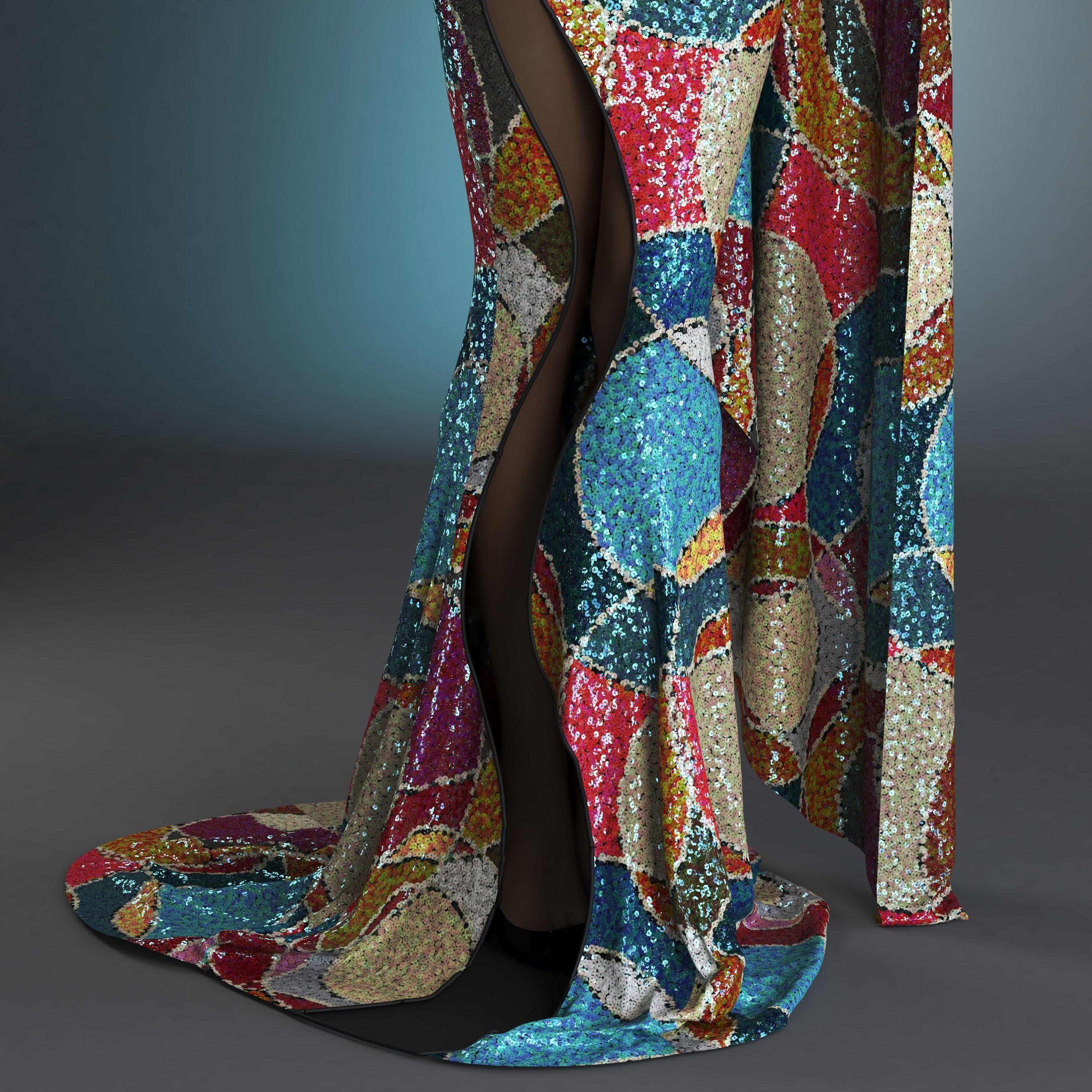 Seven PBR sequin texture 4K  and work on all 3D Software Texture_25