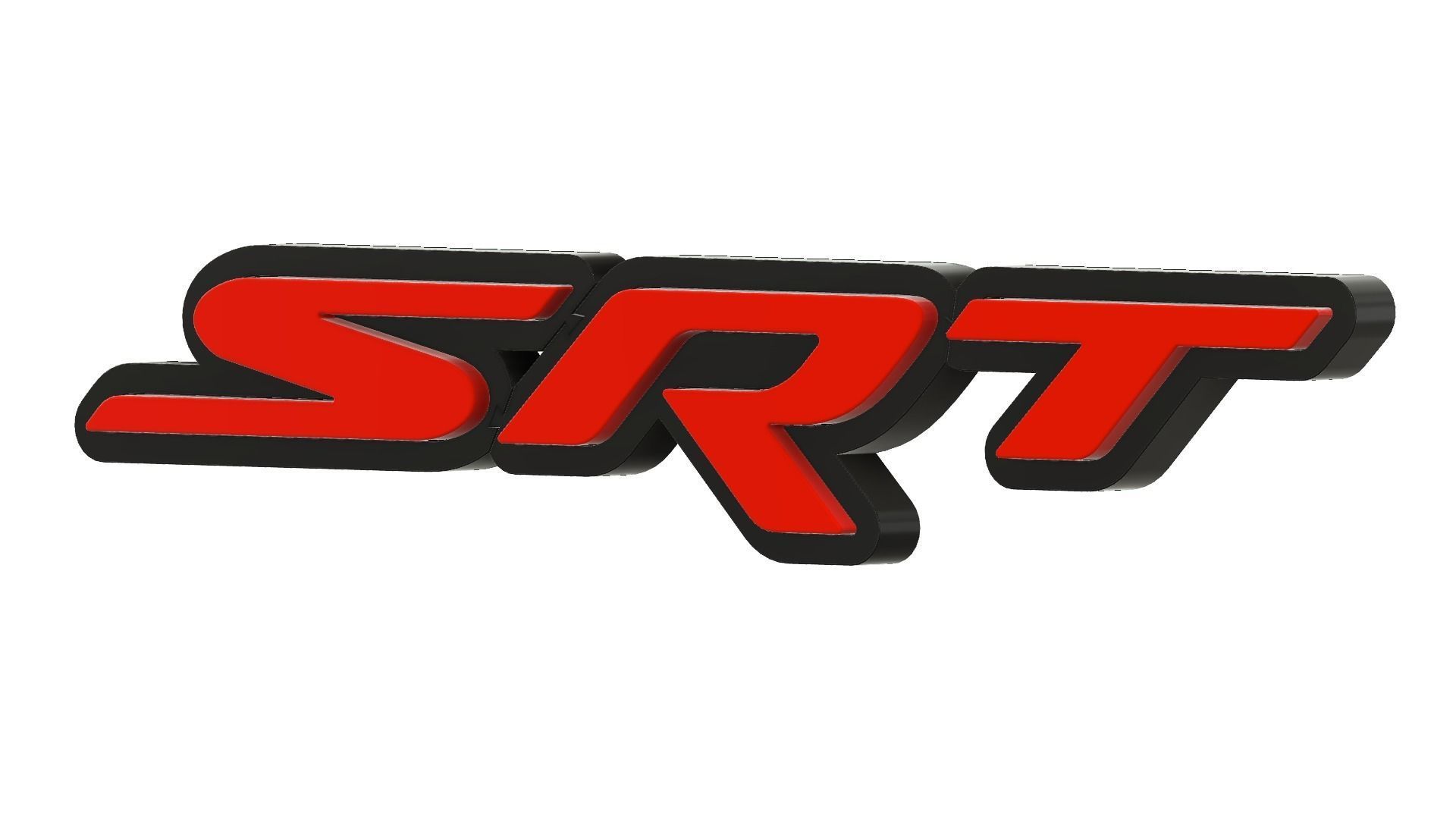 Dodge SRT Big Logo Two Version With Led 3D print model_11