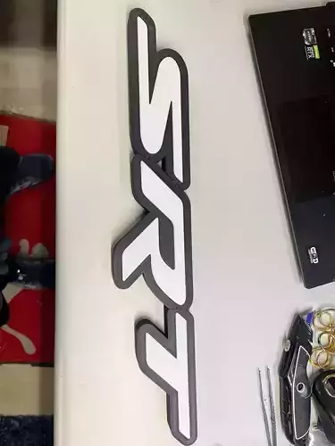 Dodge SRT Big Logo Two Version With Led 3D print model